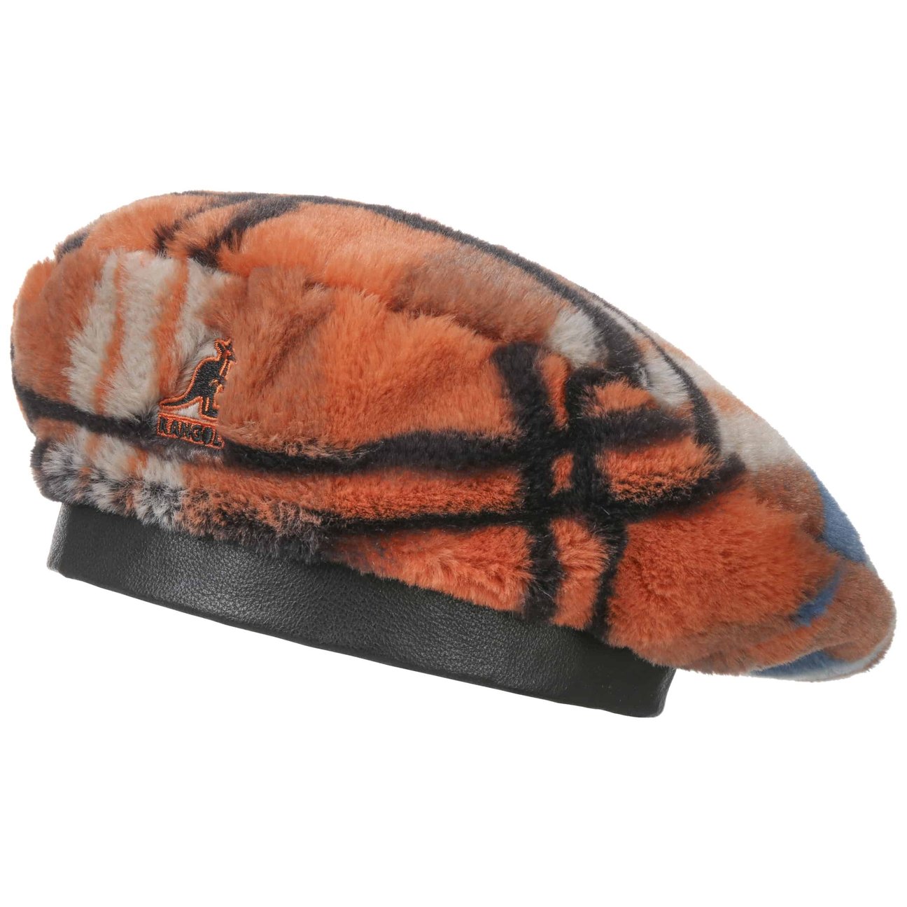 Kangol Women's Orange Faux Fur Beret By