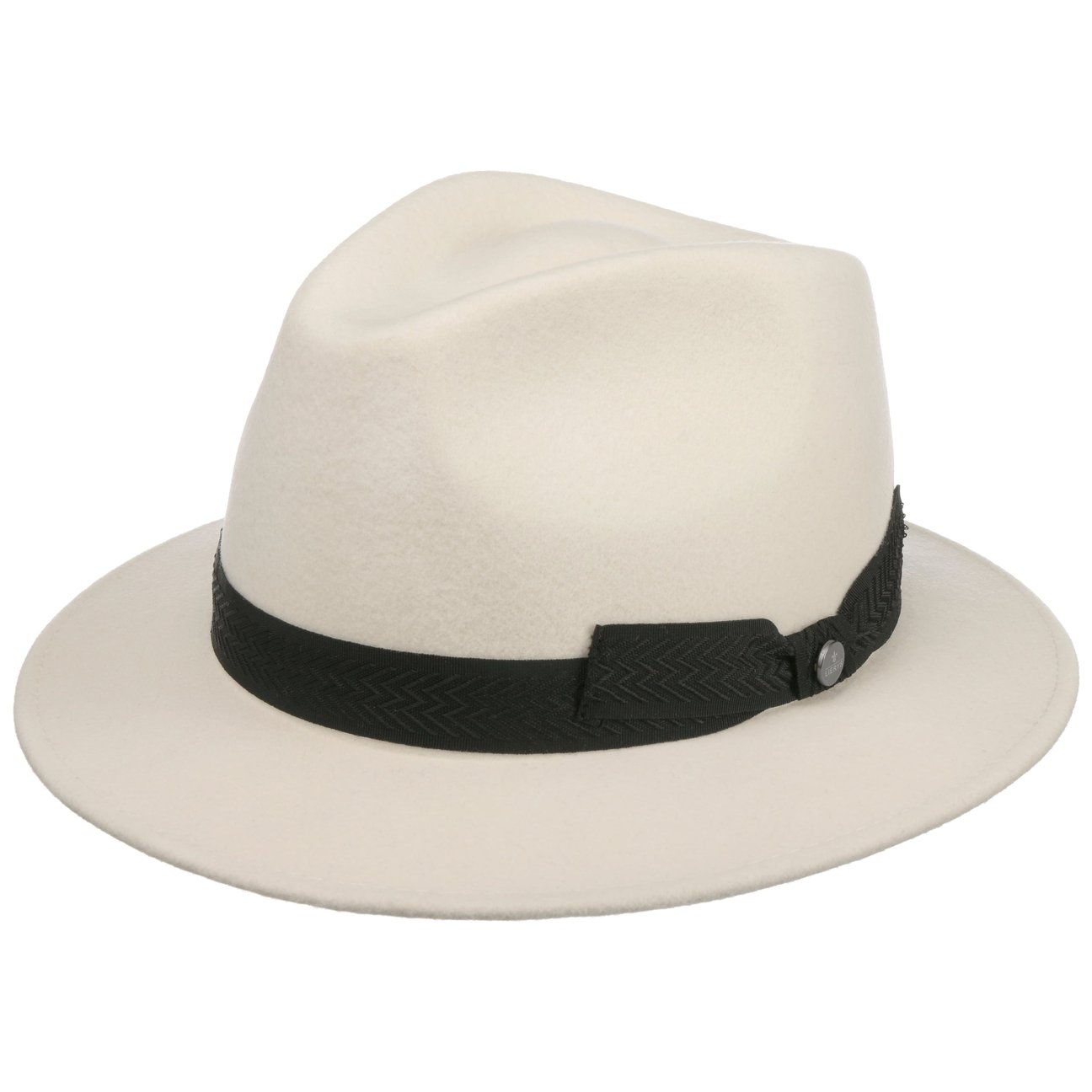 Lierys Women's White Patterson Traveller Wool Hat By