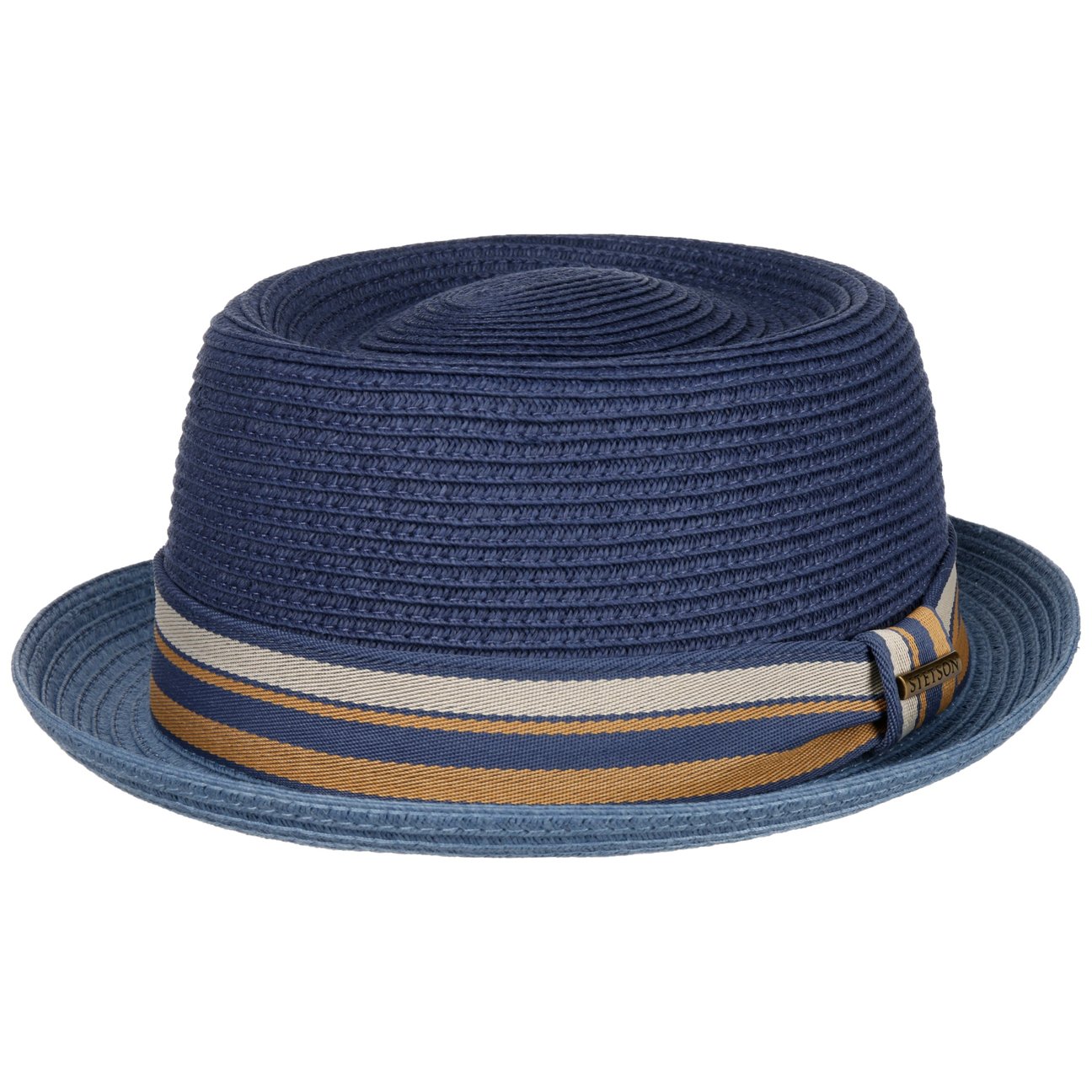Stetson Unisex Blue Licano Toyo Pork Pie Straw Hat By