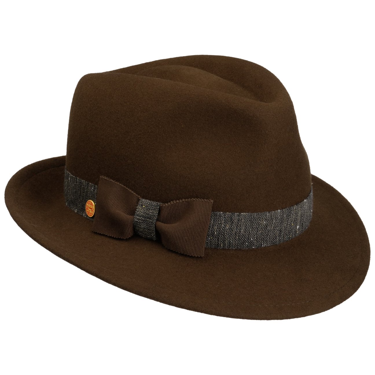 Mayser Women's Dark Brown Leila Wool Bogart Hat By