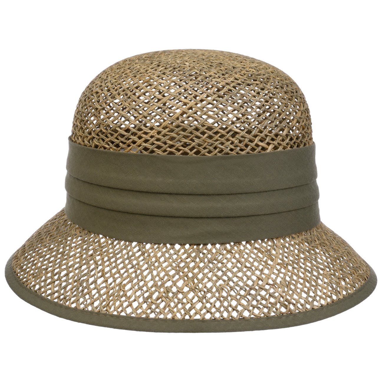 Seeberger Women's Olive Seagrass Straw Cloche Hat By