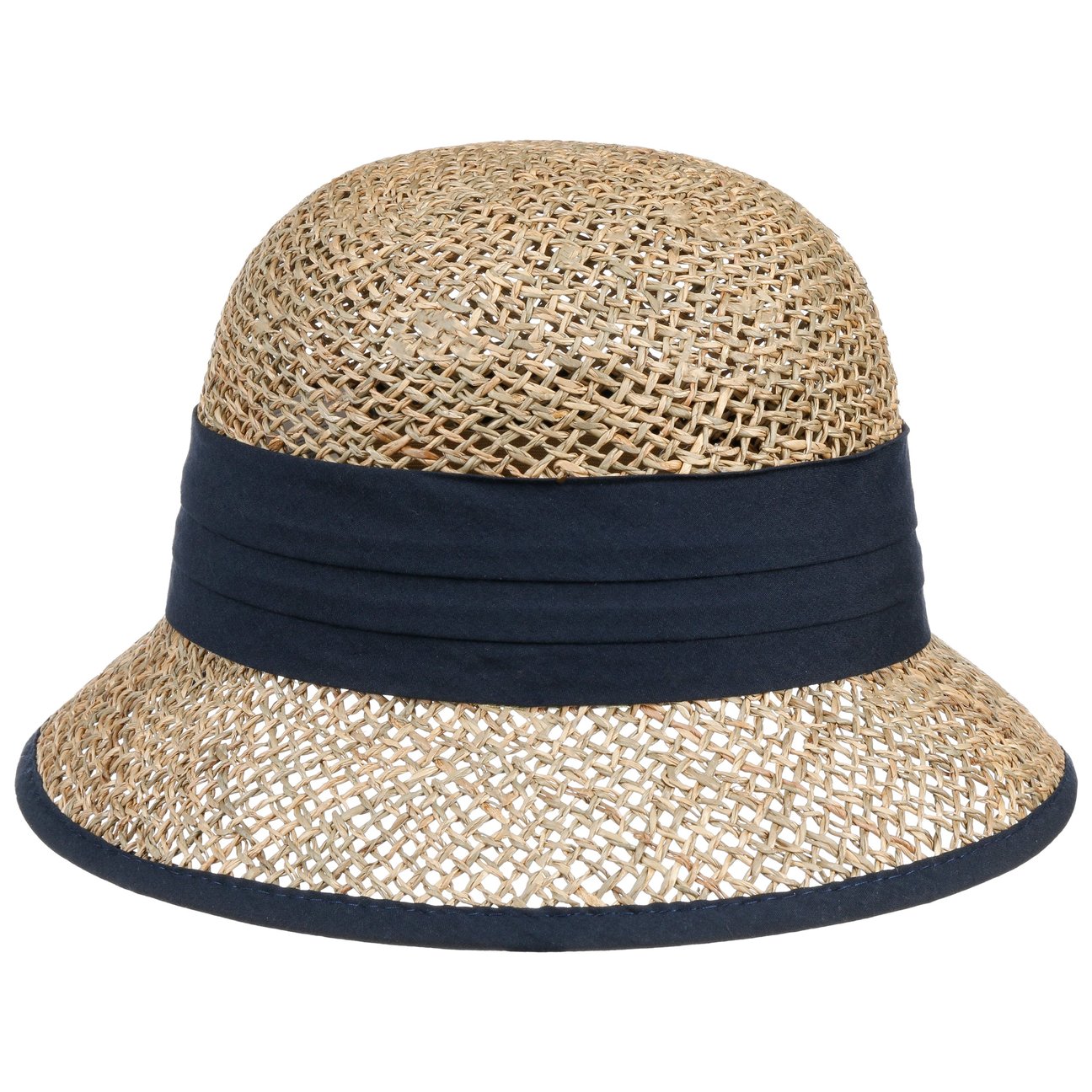 Seeberger Women's Blue Seagrass Straw Cloche Hat By