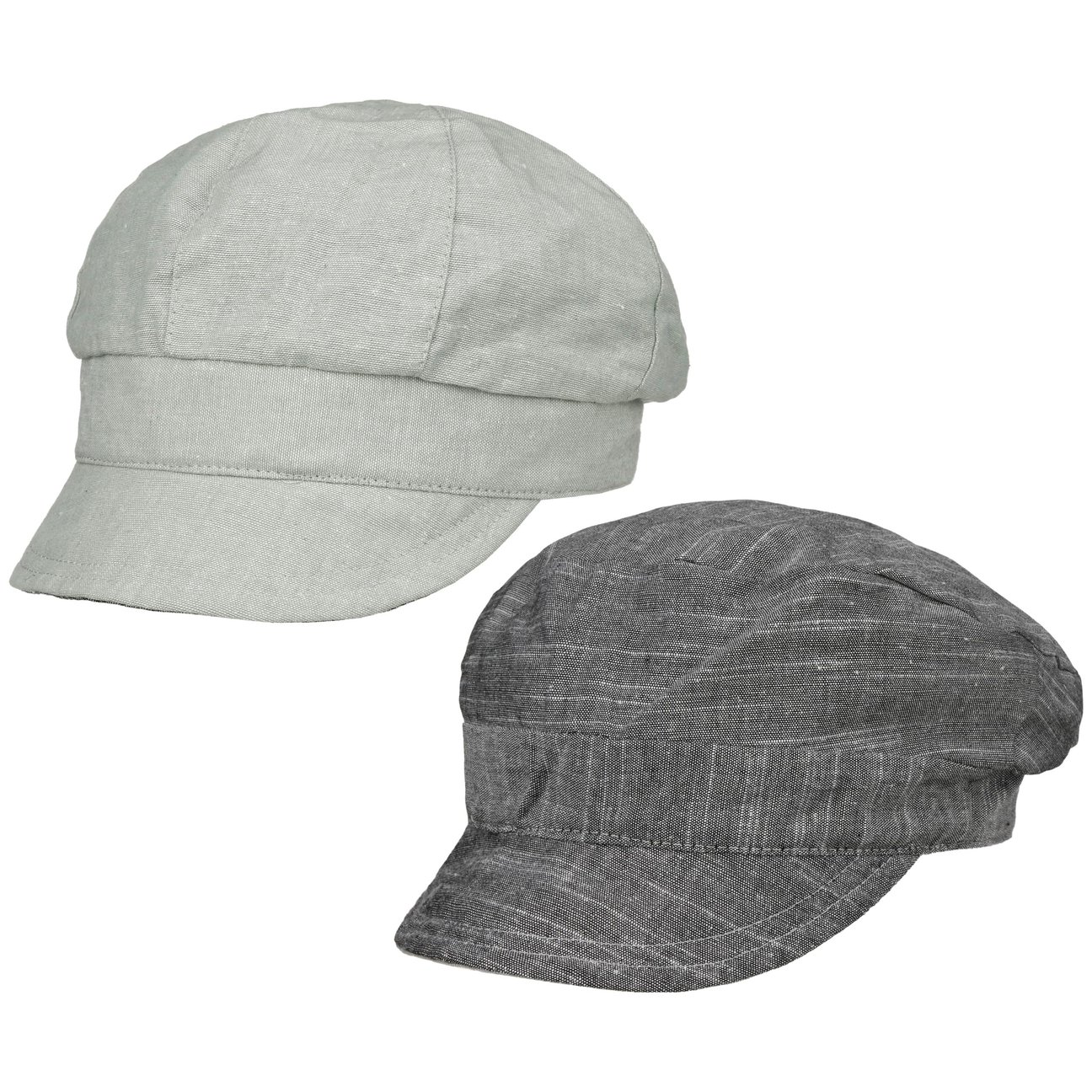 Lipodo Unisex Grey Reversible Summer Newsboy Cap By