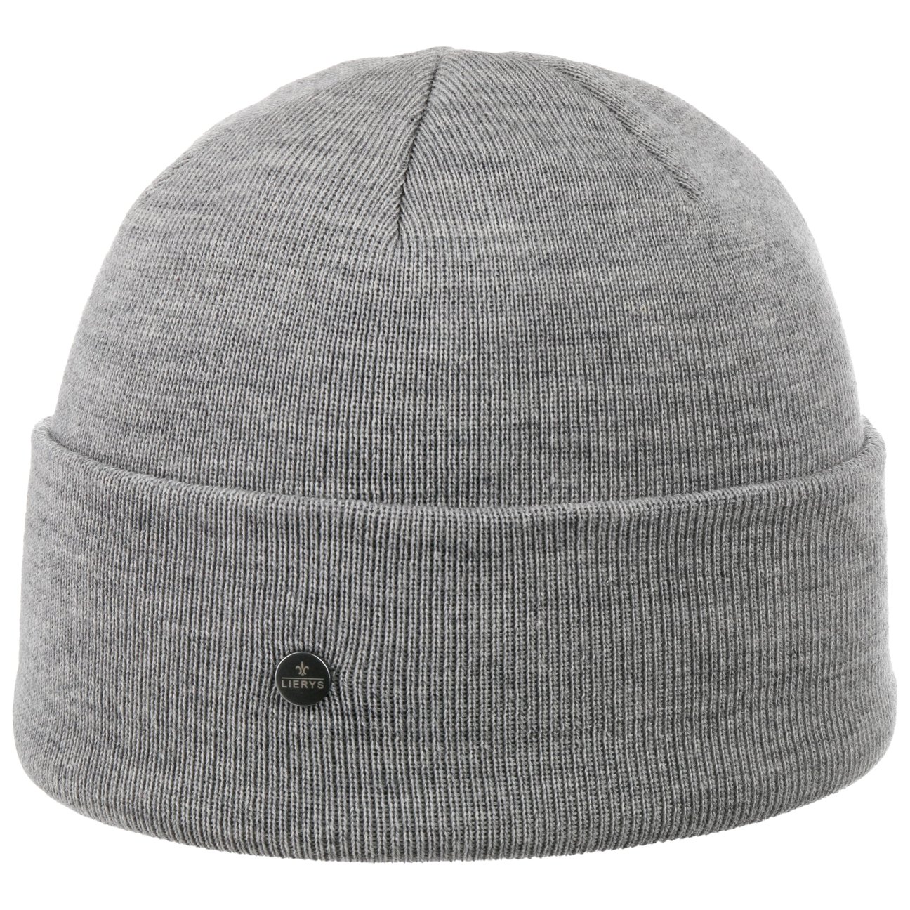 Lierys Women's Grey Merino Gots Knit Hat With Cuff By