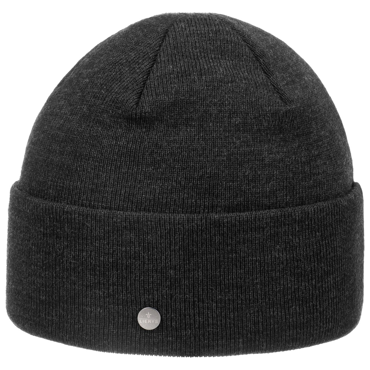 Lierys Women's Anthracite Merino Gots Knit Hat With Cuff By