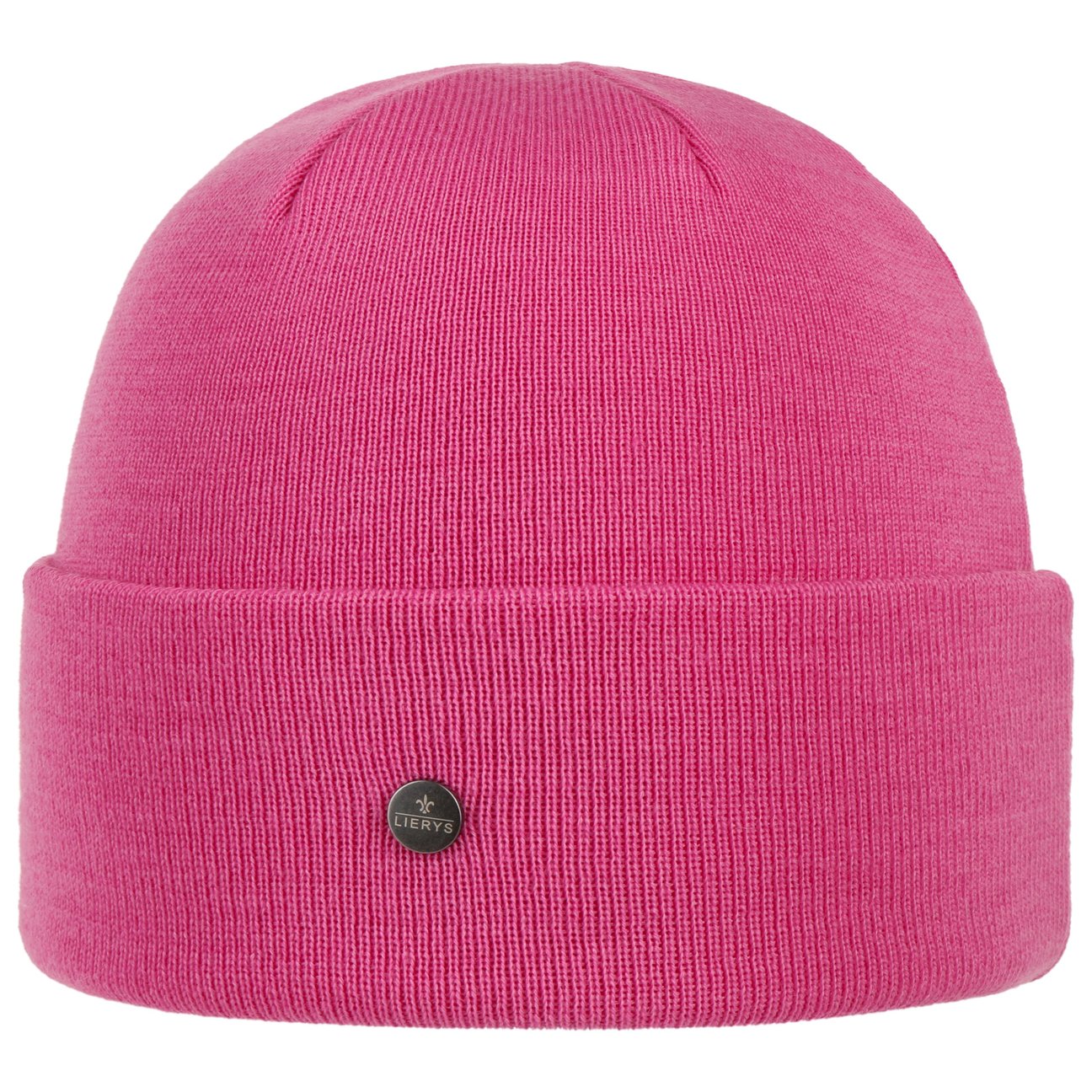 Lierys Women's Pink Merino Gots Knit Hat With Cuff By