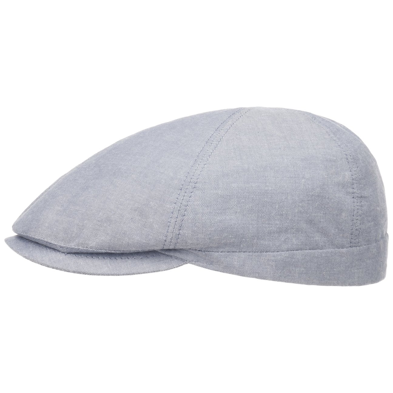 Hatshopping.co.uk Blue-Mottled 6 Panel Flat Cap With Uv Protection