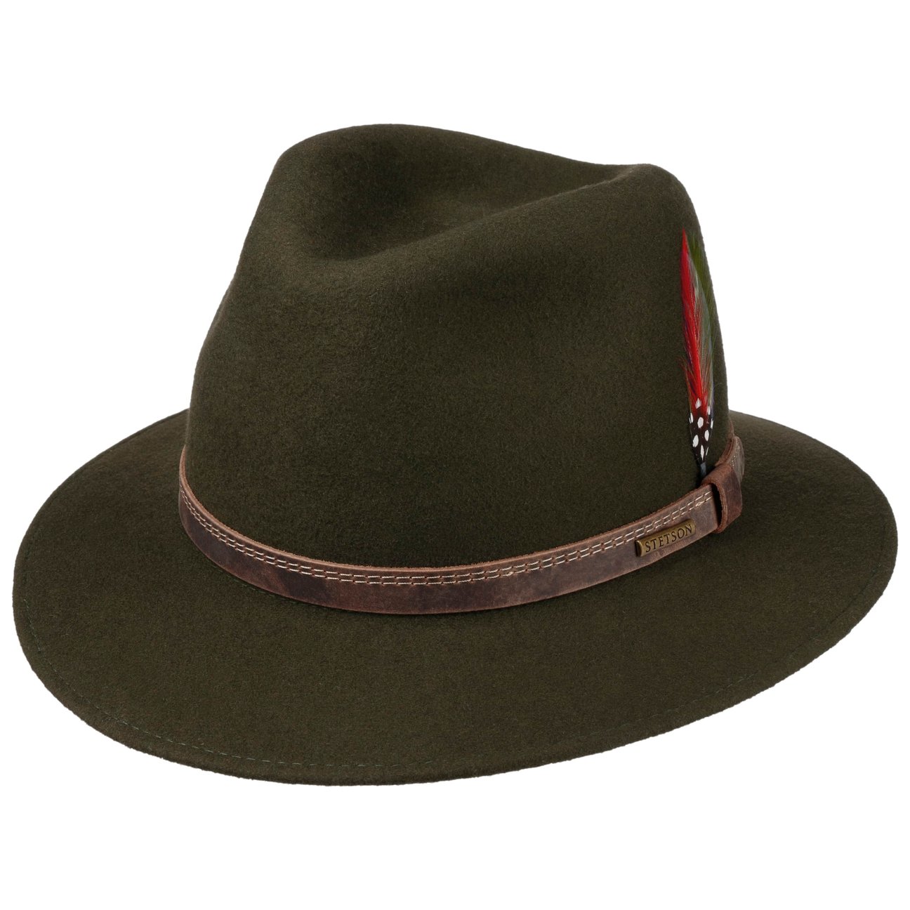 Stetson Women's Olive Mahomes Traveller Wool Felt Hat By