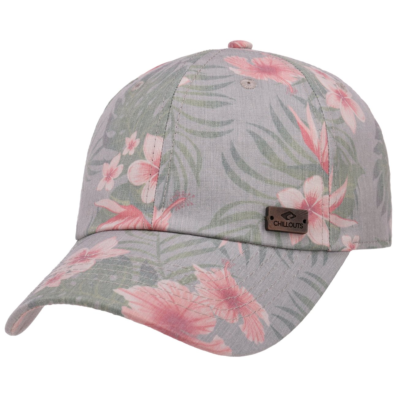 Chillouts Unisex Grey Beach Flowers Cap By