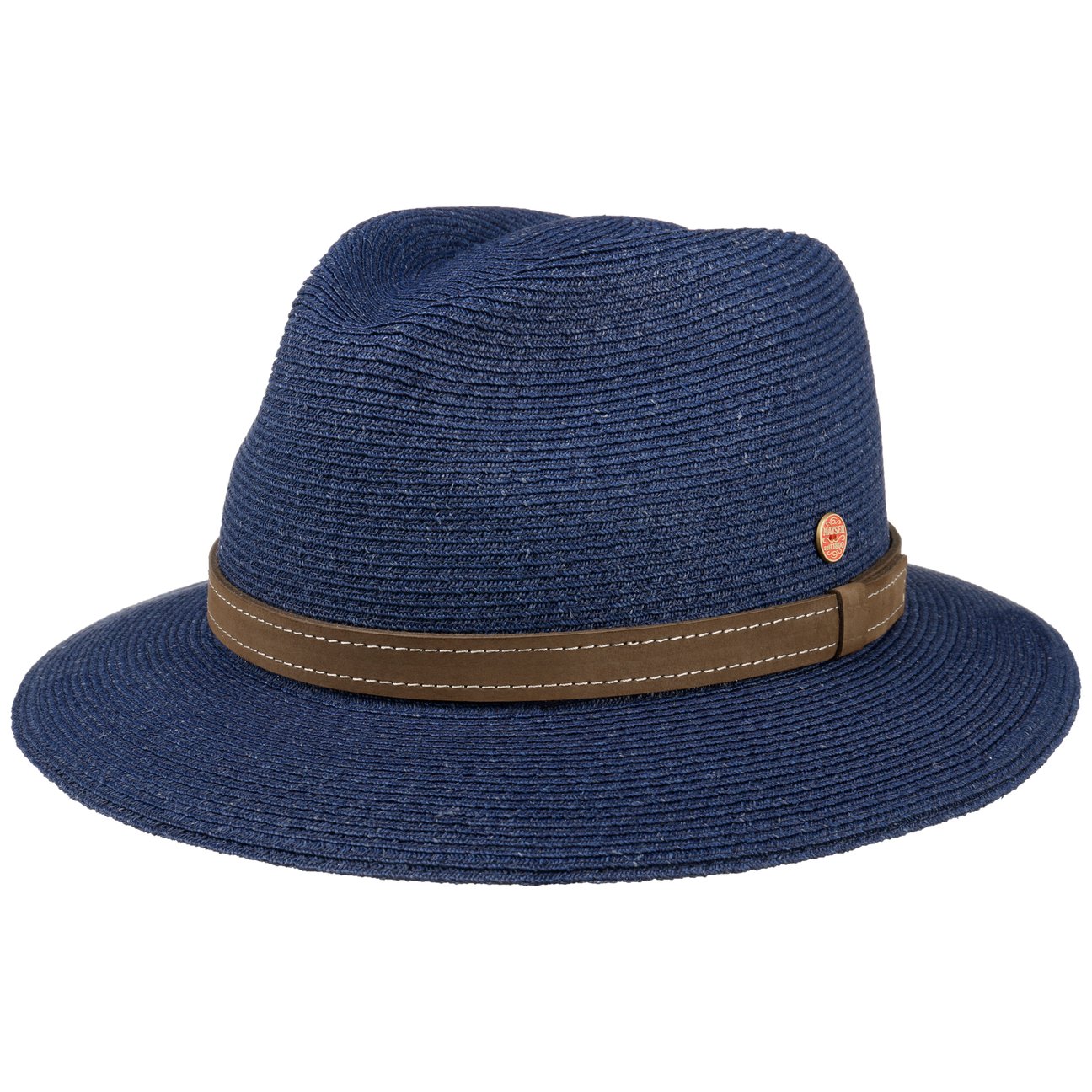 Mayser Women's Navy Mathis Raffia Hat With Uv Protection By