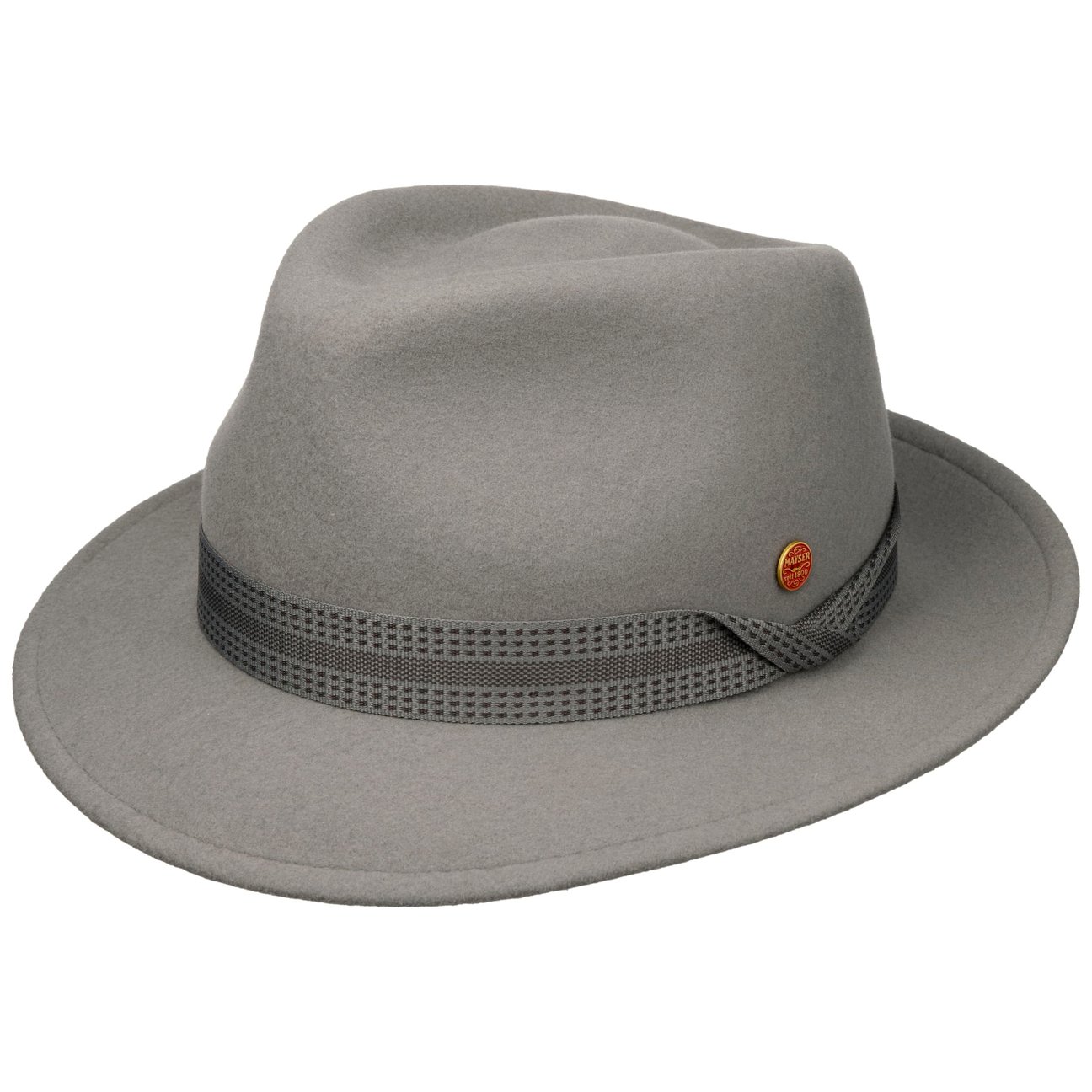 Mayser Women's Grey Maleo Trilby Wool Hat By