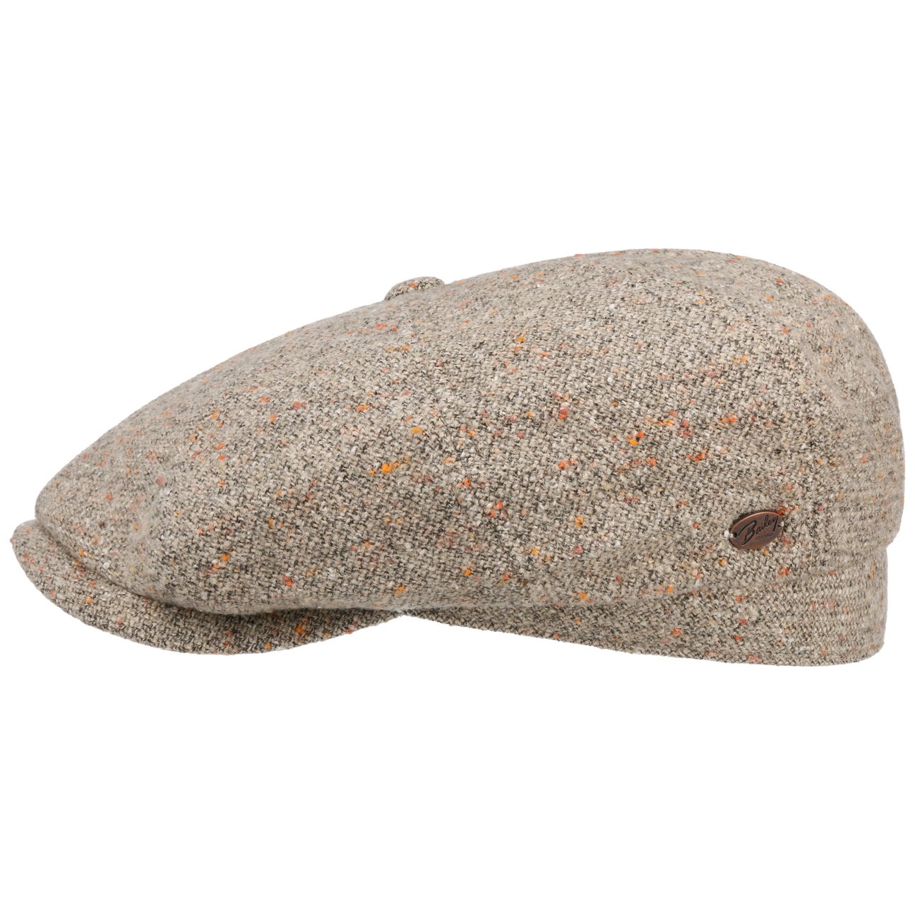 Bailey 1922 Oatmeal Currin Tweed Flat Cap By