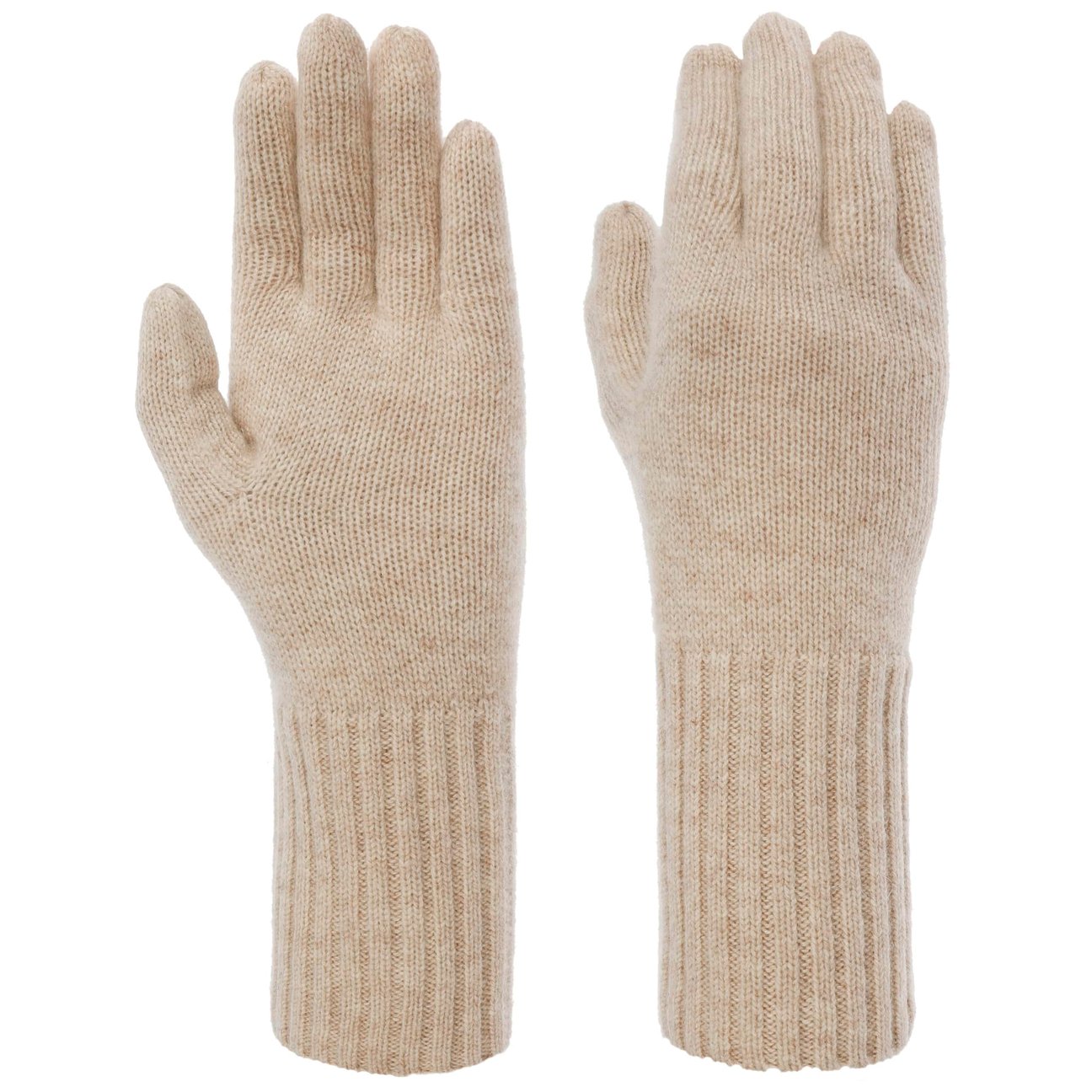 Seeberger Women's Beige Cashmere Full-Fingered Gloves By