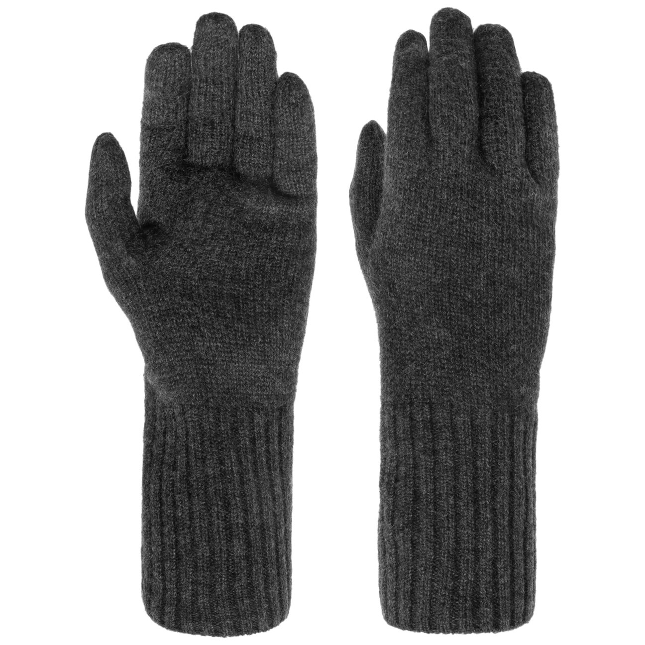 Seeberger Women's Anthracite Cashmere Full-Fingered Gloves By