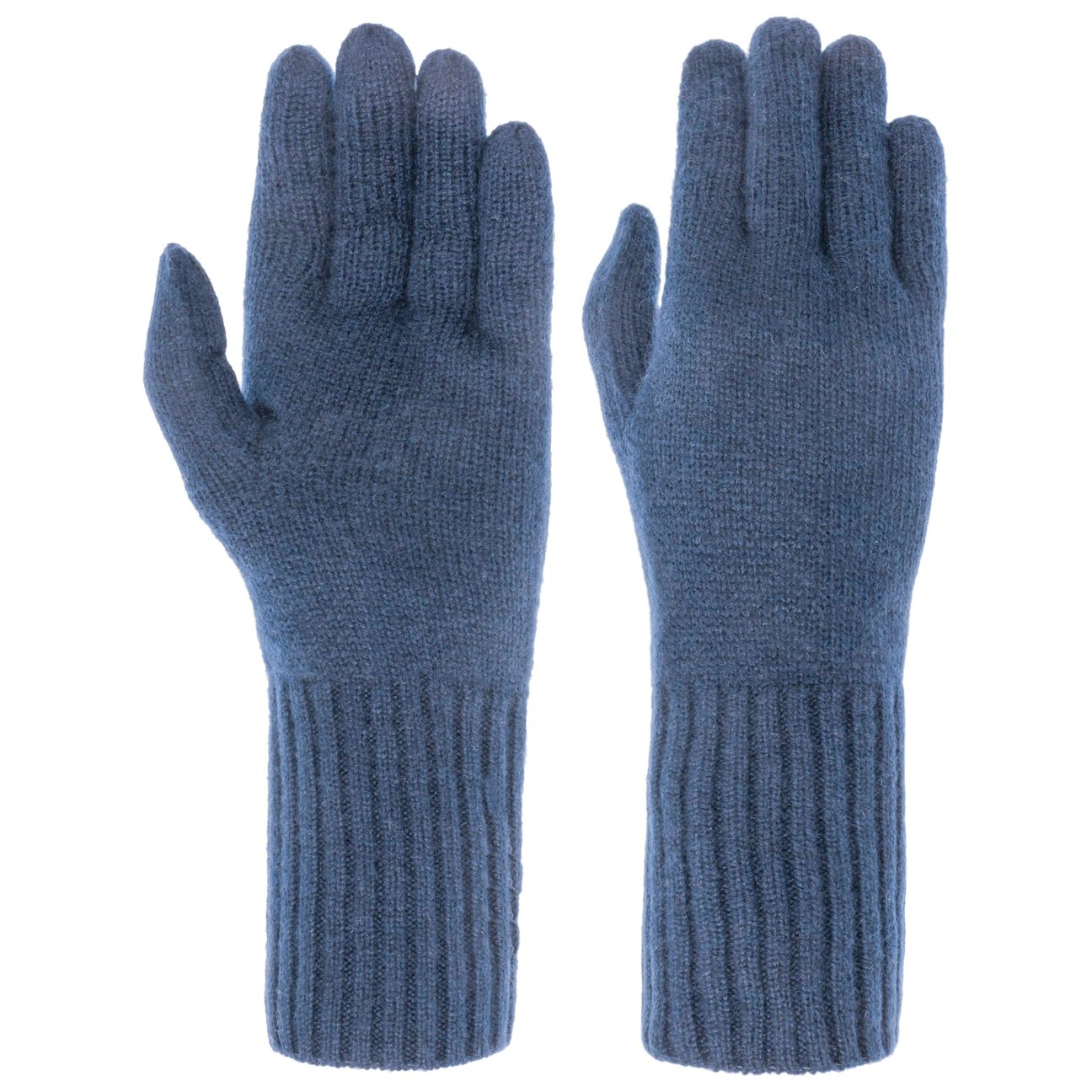 Seeberger Women's Blue Cashmere Full-Fingered Gloves By