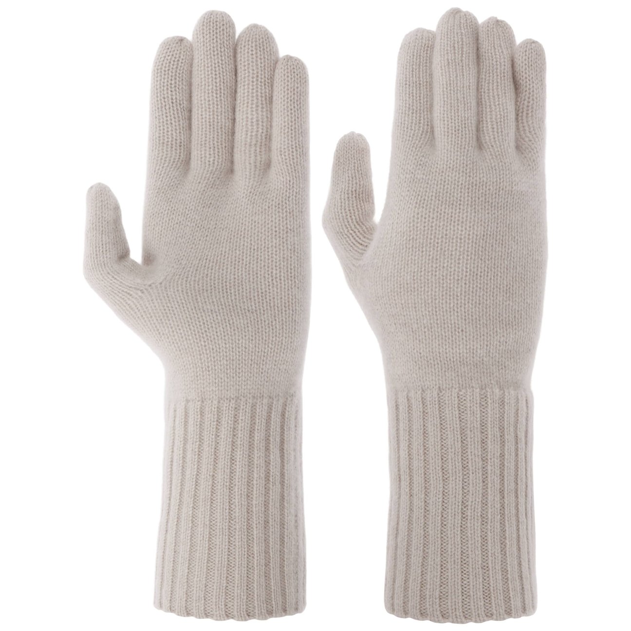 Seeberger Women's Oatmeal Cashmere Full-Fingered Gloves By