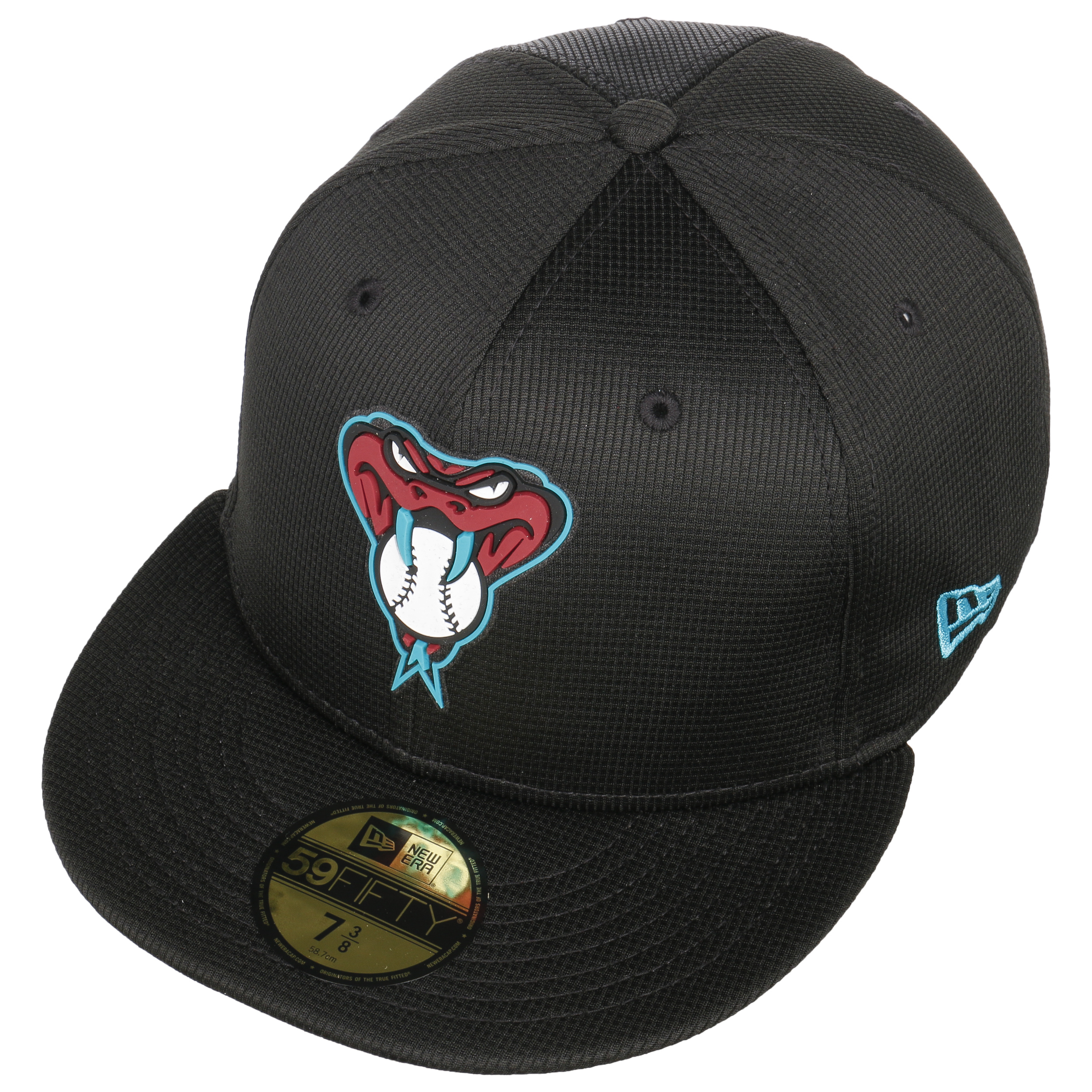 Arizona Diamondbacks Hat New Era 59Fifty Baseball Fitted Cap Black Red  Snake