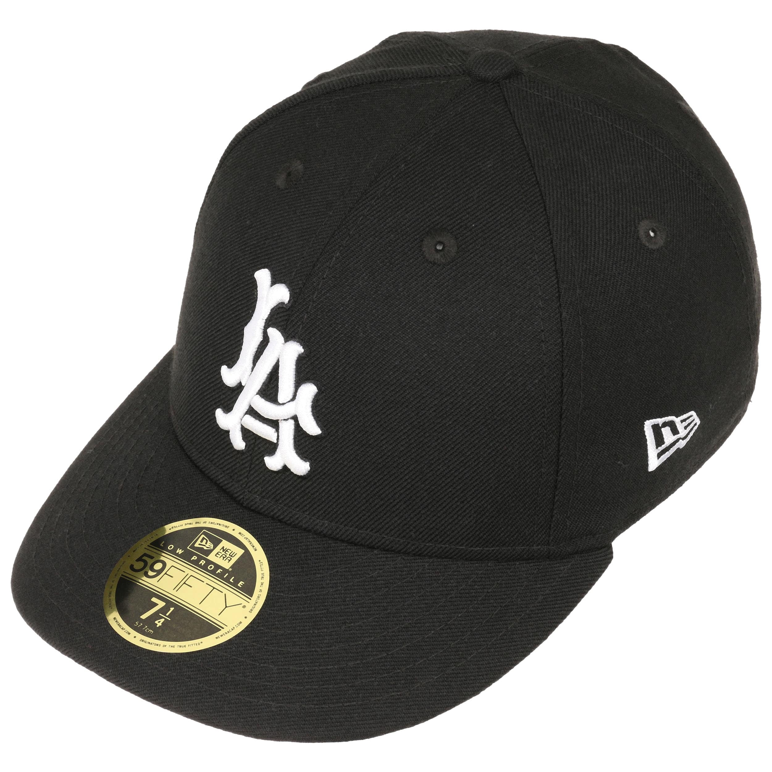 Los Angeles Dodgers Fitted New Era 59FIFTY Wordmark Black Cap Hat