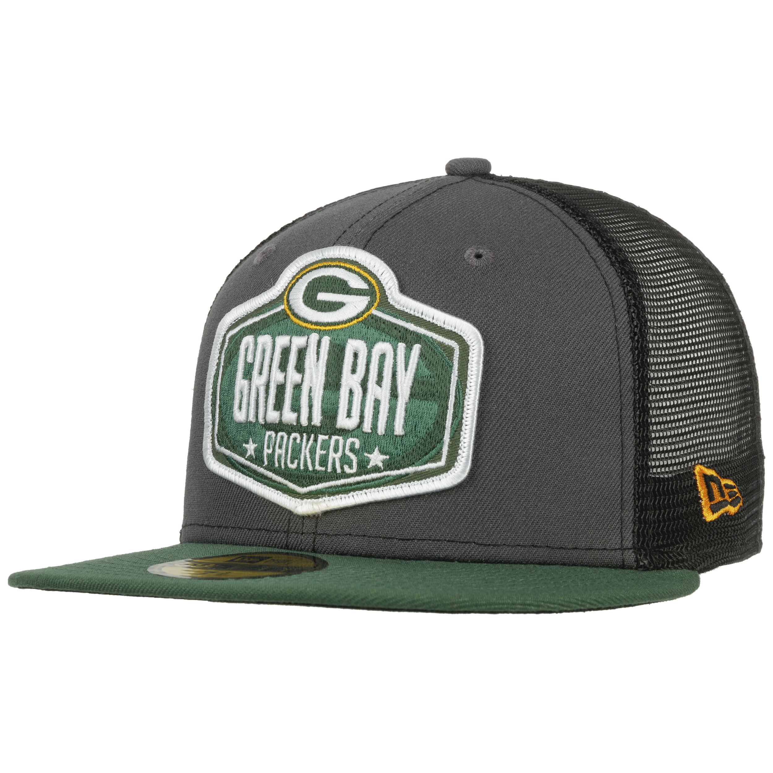 Men's New Era Heather Green Bay Packers Bucket Hat