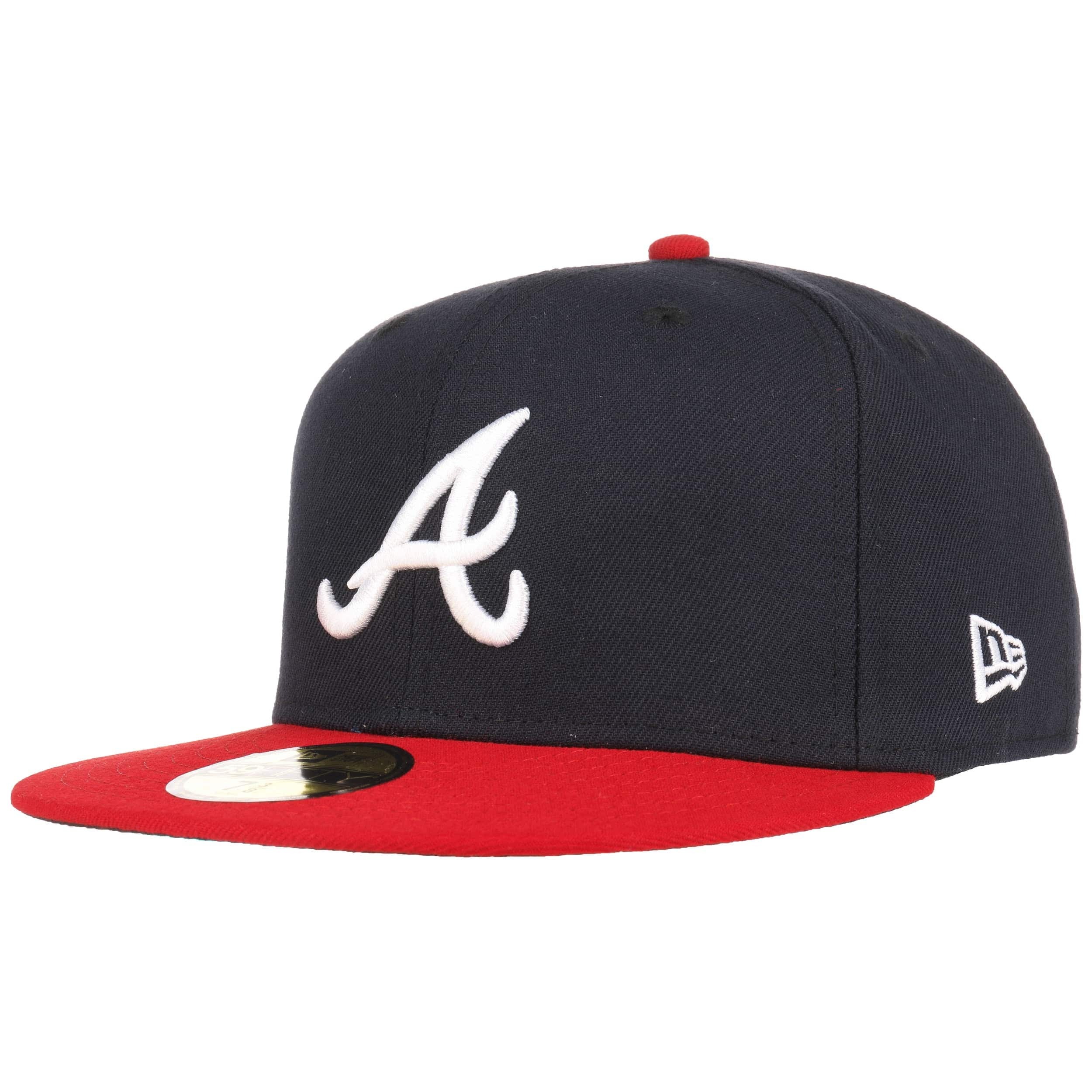 New Era Atlanta Braves Authentic Collection 59FIFTY Fitted Hat 7 1/2 / Navy/Red