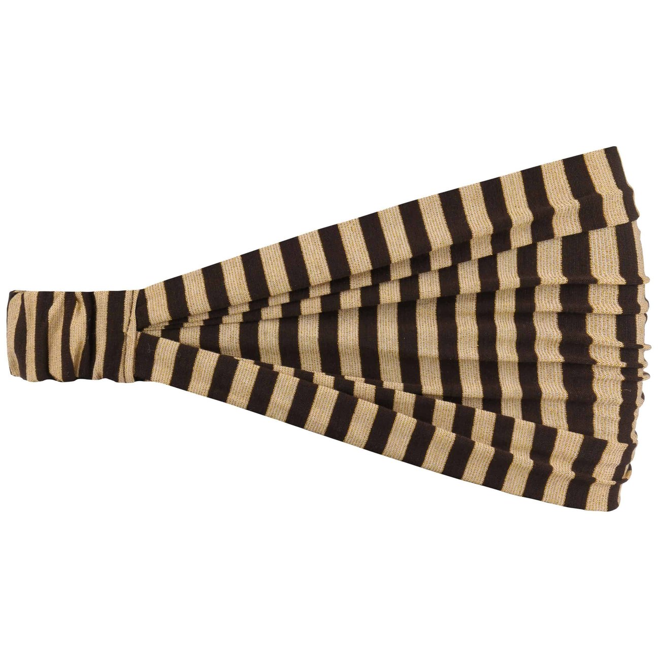 Lipodo Women's Brown 3 In 1 Lurex Stripes Headband By