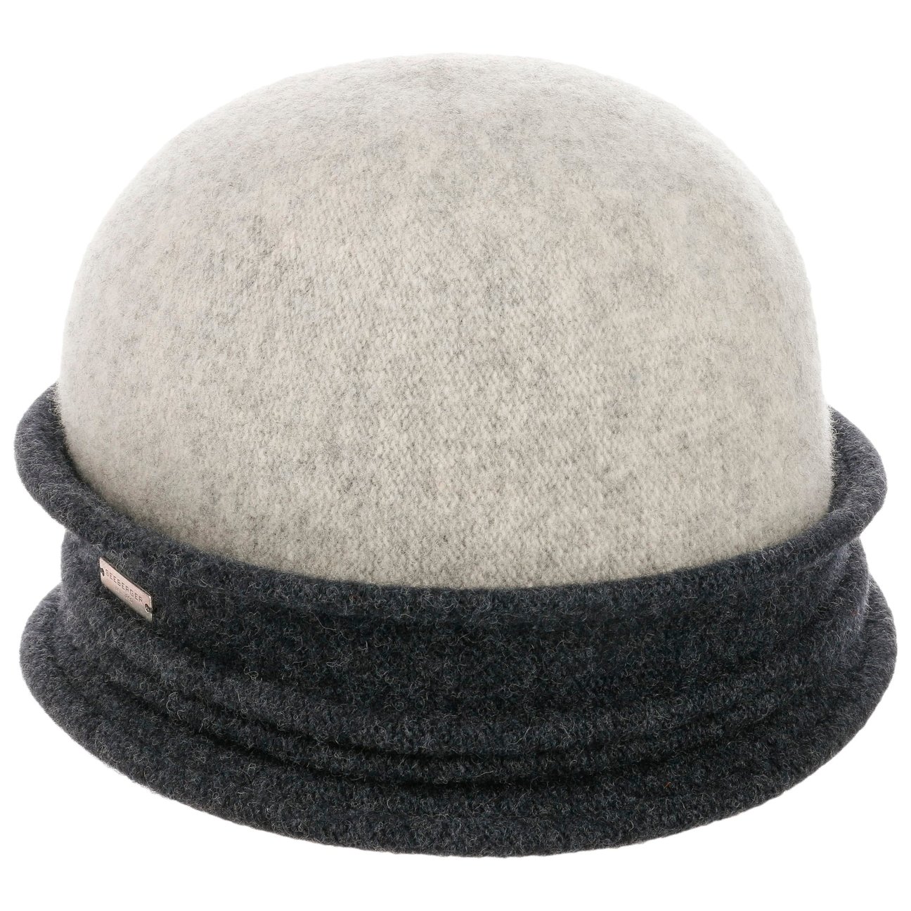 Seeberger Women's Anthracite Twotone Woolmark Cloche Hat By