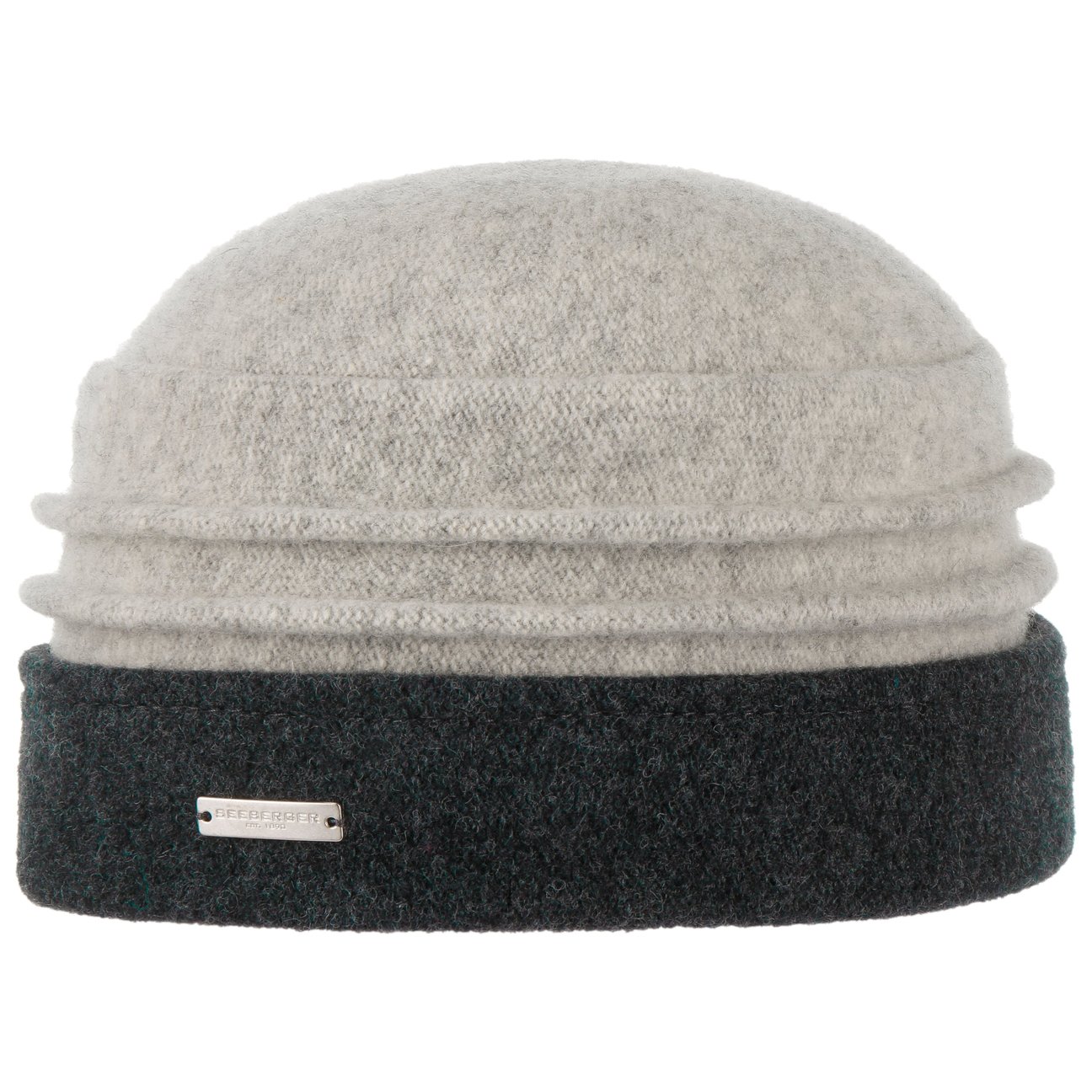 Seeberger Women's Anthracite Twotone Woolmark Milled Wool Hat By