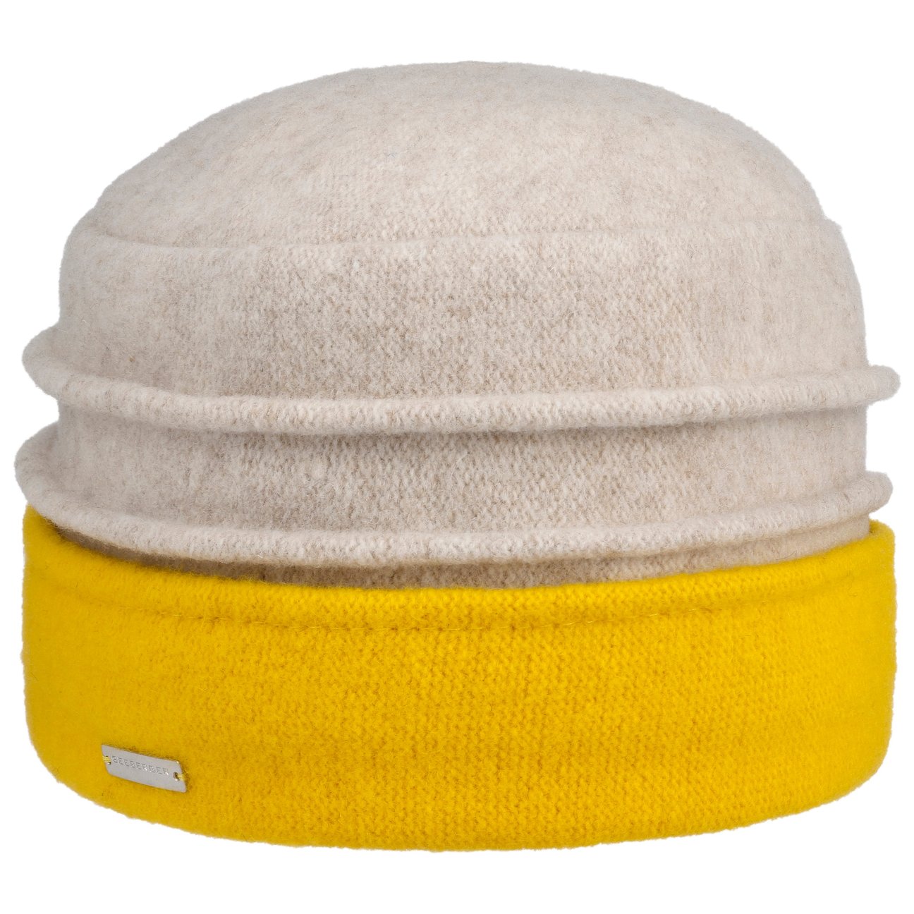 Seeberger Women's Yellow Twotone Woolmark Milled Wool Hat By