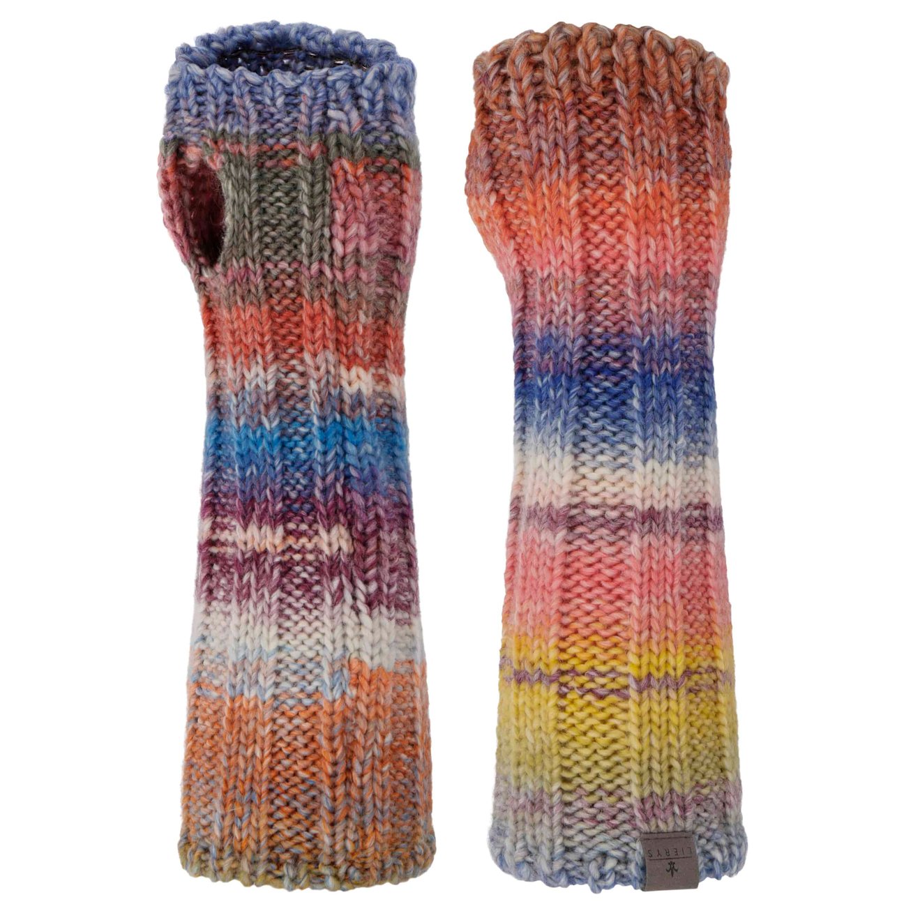 Lierys Women's Blue-Yellow Kalalita Wrist Warmers By