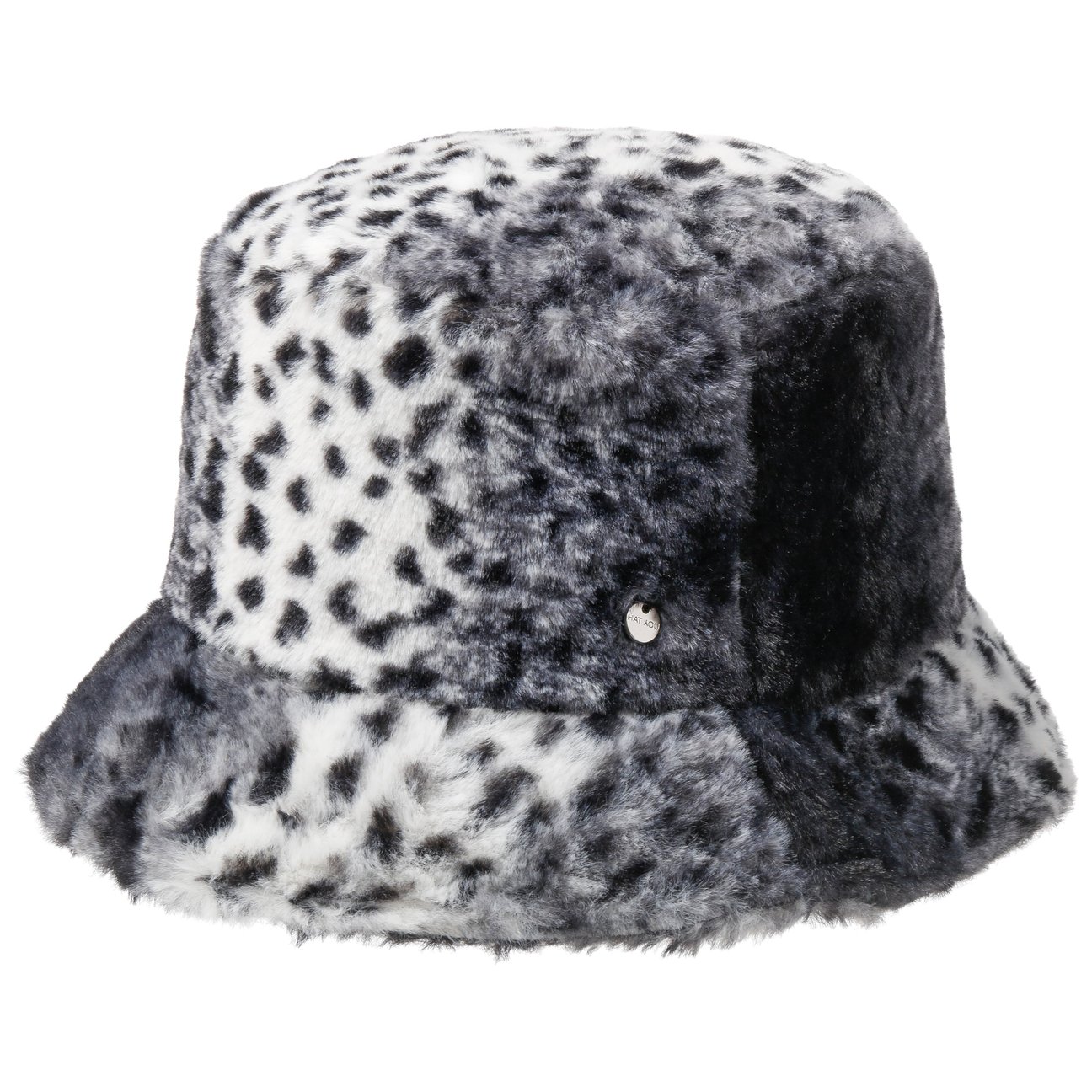 Hatshopping.co.uk Women's Grey Snowleo Fake Fur Bucket Cloth Hat