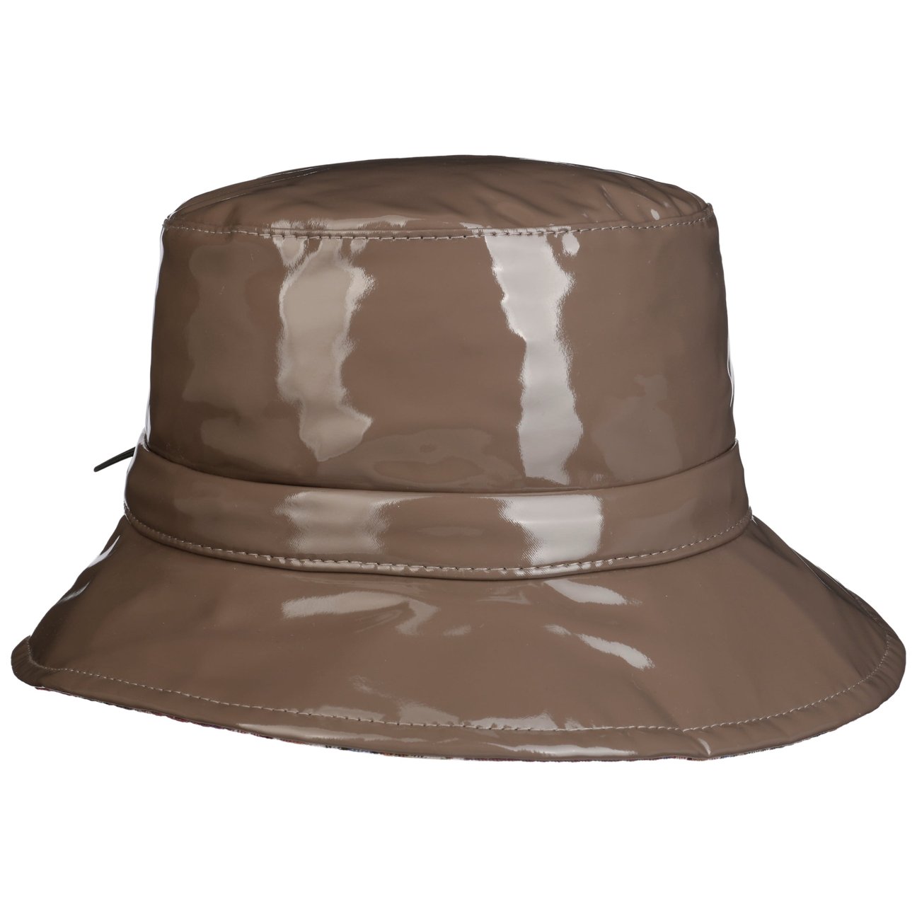 Bedacht Women's Taupe Patent Rain Hat By