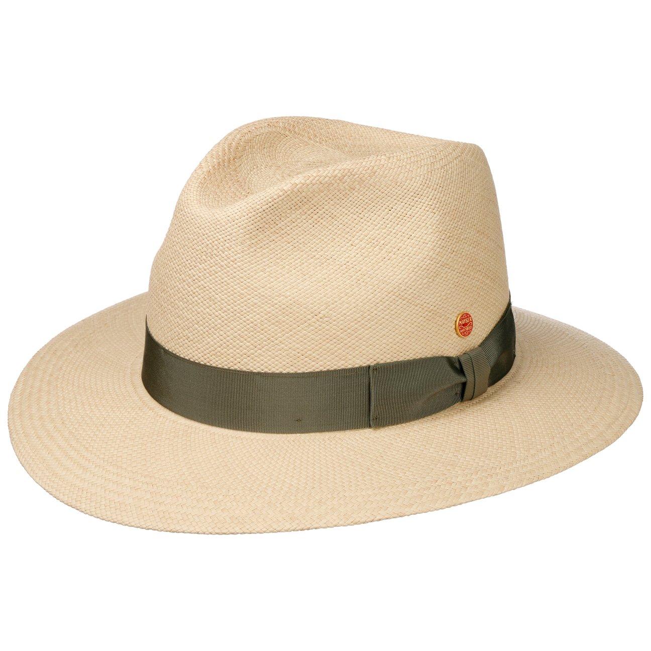 Mayser Women's Nature-Green Menton Panama Straw Hat By