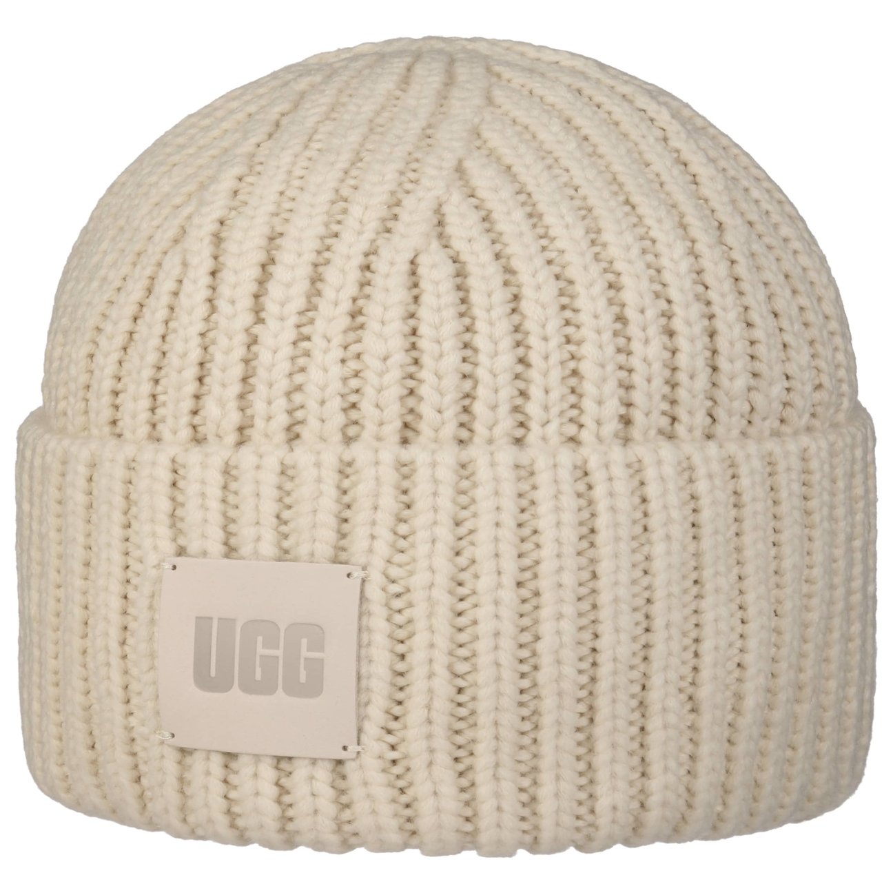 Ugg Women's Cream White Chunky Rib Beanie Hat By
