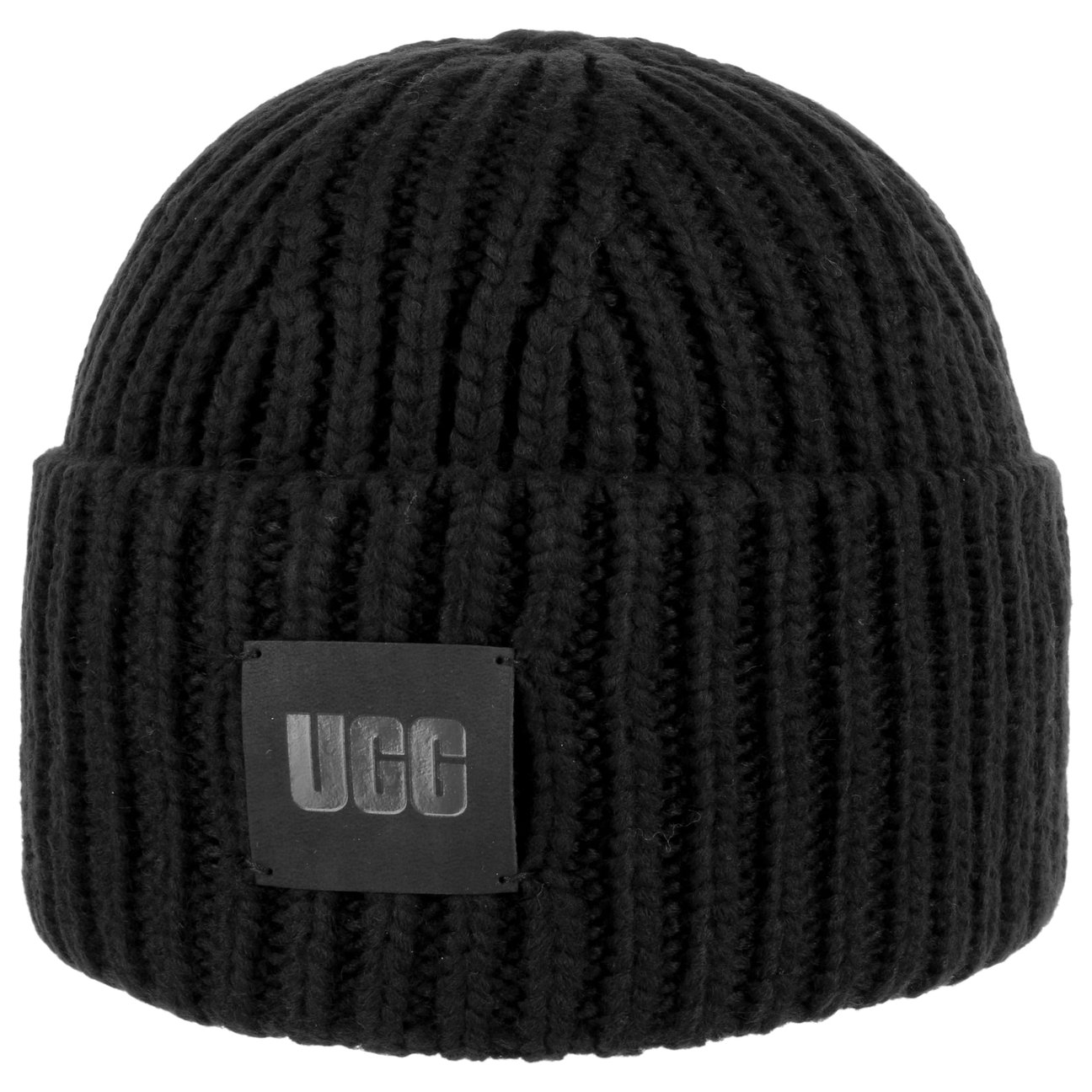 Ugg Women's Black Chunky Rib Beanie Hat By