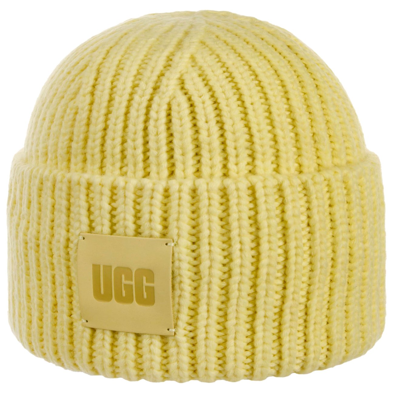 Ugg Women's Pastel Yellow Chunky Rib Beanie Hat By