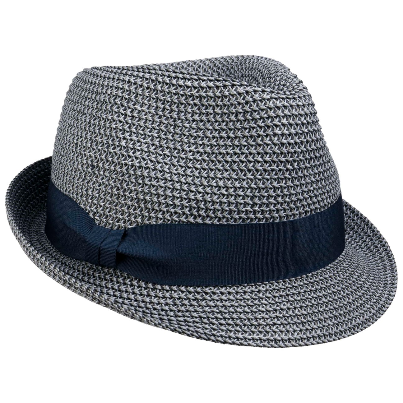 Seeberger Women's Navy Katalia Trilby Straw Hat By
