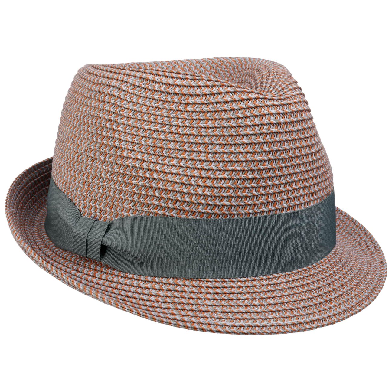 Seeberger Women's Orange Katalia Trilby Straw Hat By