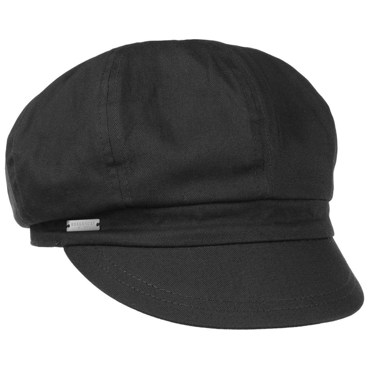 Seeberger Unisex Kids Black Azalee Newsboy Cap By