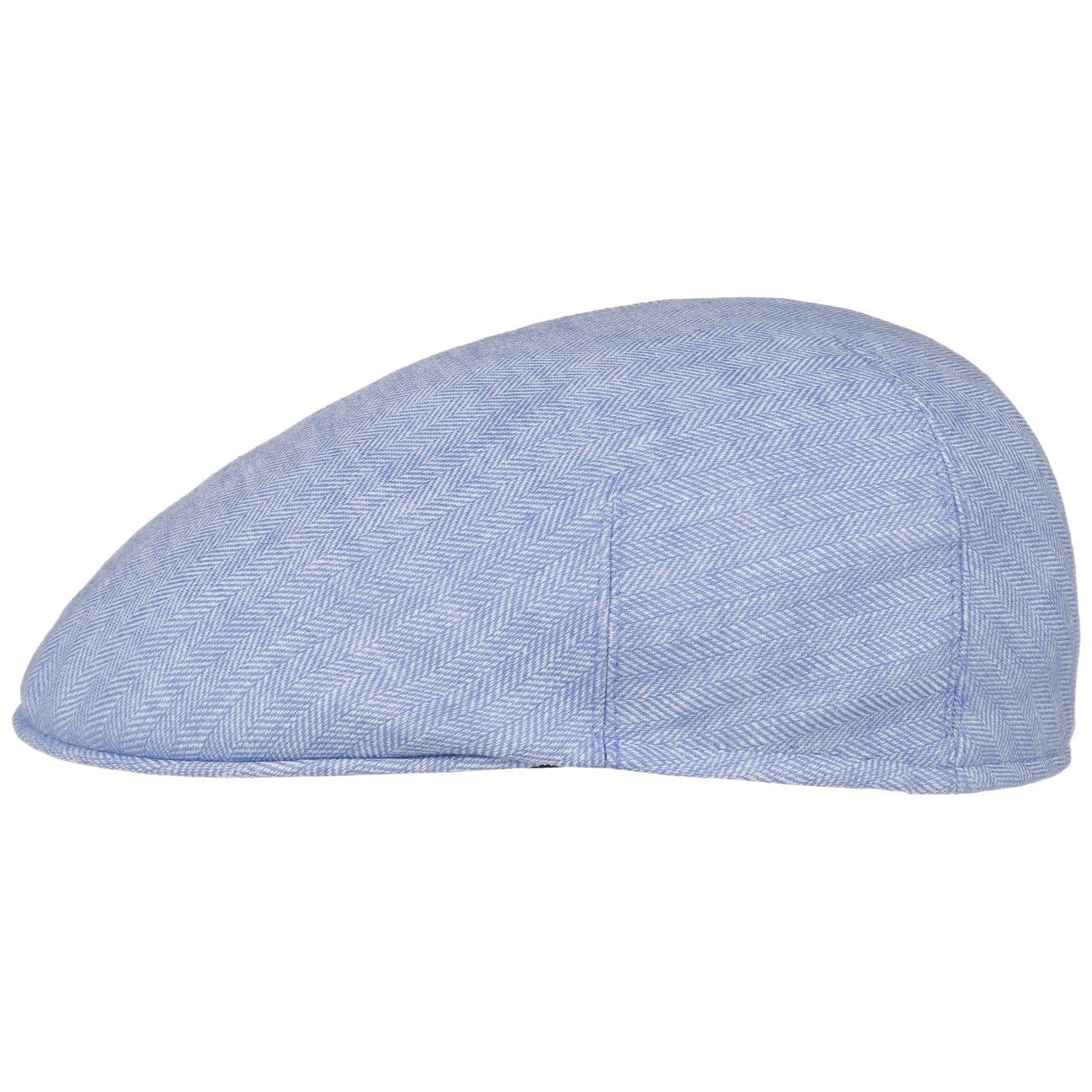 Hatshopping.co.uk Men's Light Blue Coolmax Herringbone Flat Cap