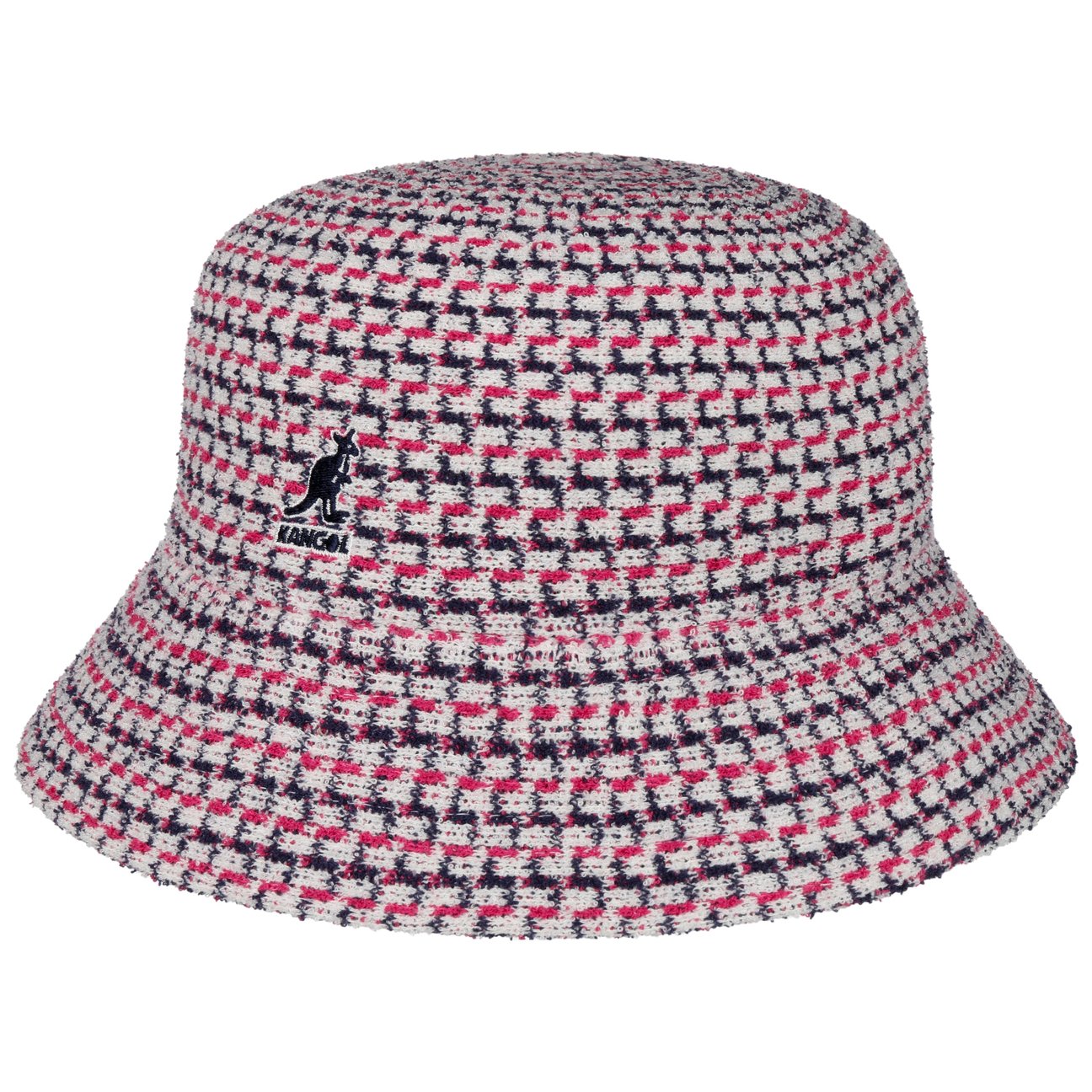 Kangol Women's Pink Maze Jacquard Bucket Cloth Hat By