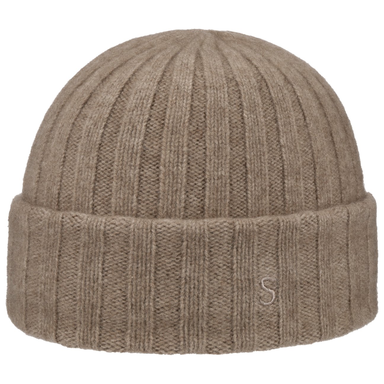 Stetson Women's Dark Beige Undyed Sustainable Cashmere Beanie Hat By