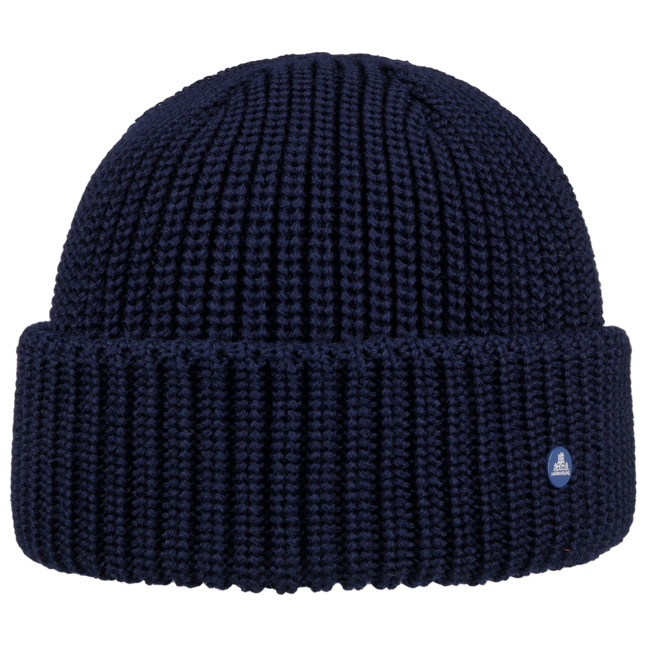 Hammaburg Women's Navy Beanie Hat With Cuff By