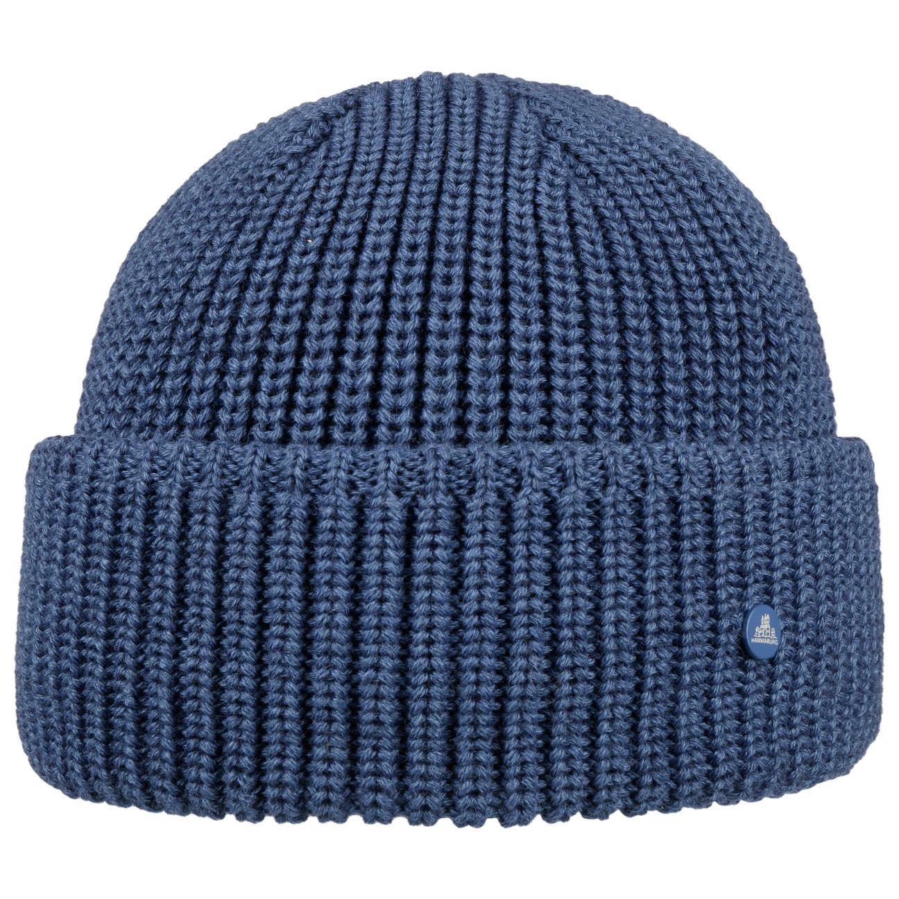 Hammaburg Women's Blue Beanie Hat With Cuff By