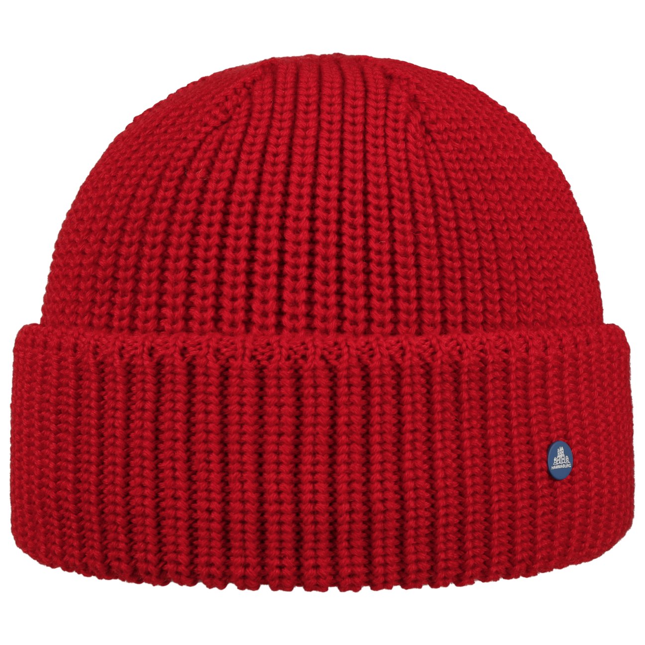 Hammaburg Women's Red Beanie Hat With Cuff By