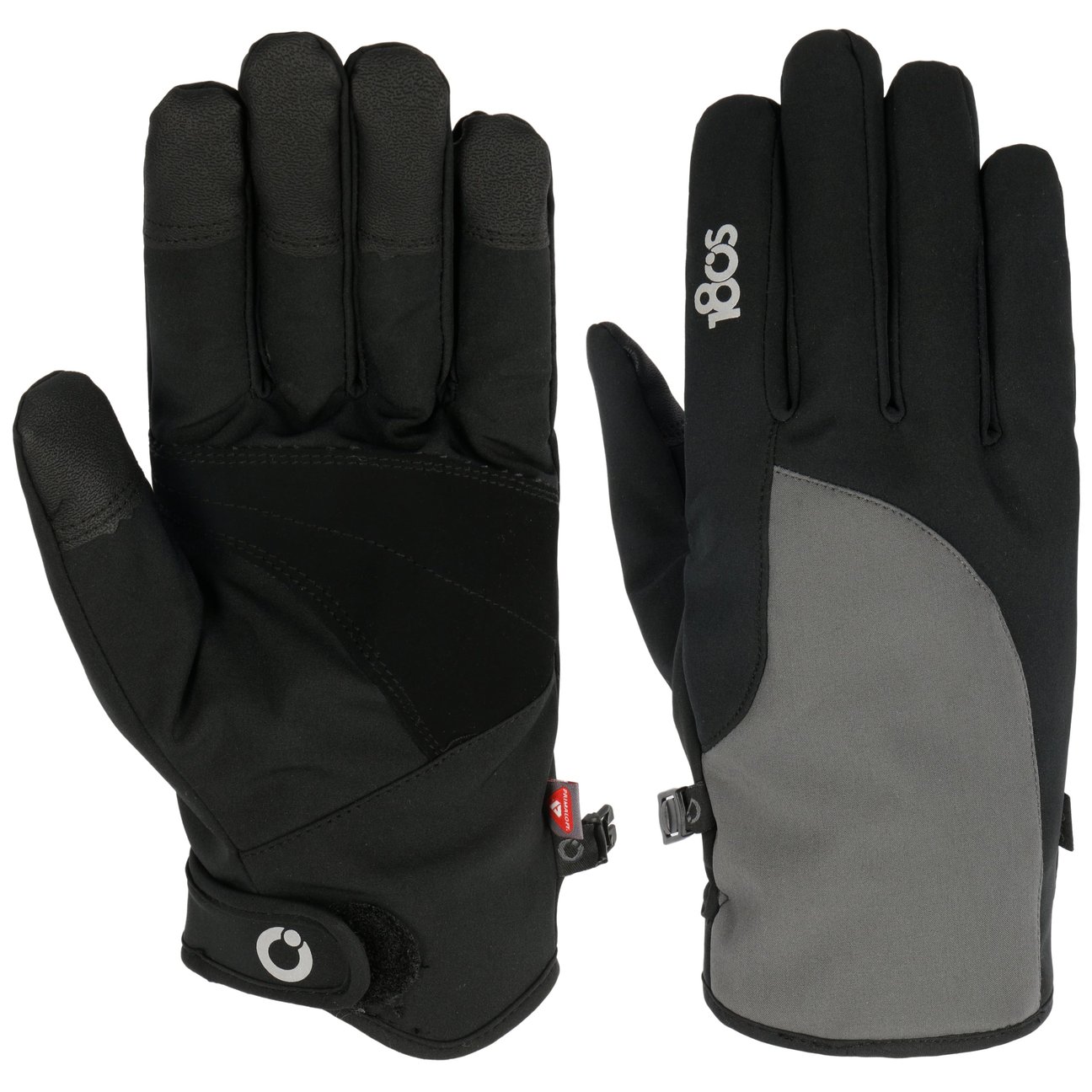 180S Black-Grey Urban Touchscreen Gloves By