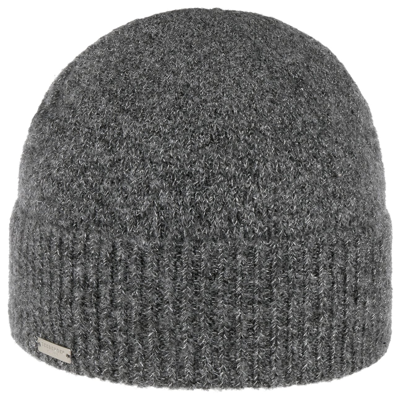 Seeberger Women's Anthracite Lamenja Beanie Hat With Cuff By