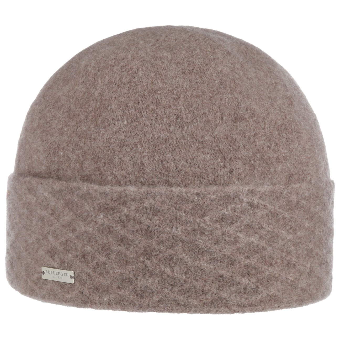 Seeberger Women's Taupe Milled Wool Hat With Cuff By