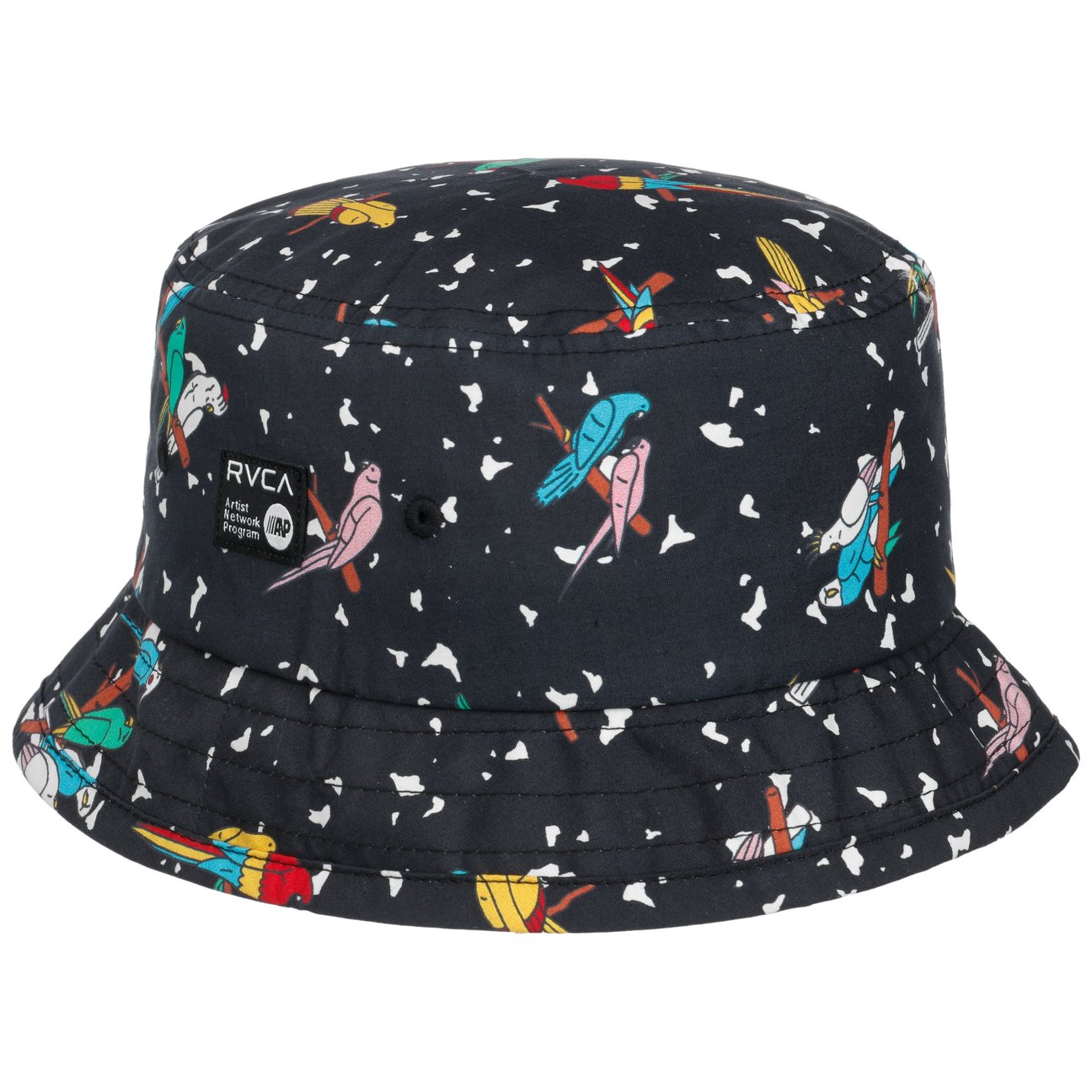 Rvca Women's Black Lp X Klw Bucket Cotton Hat By