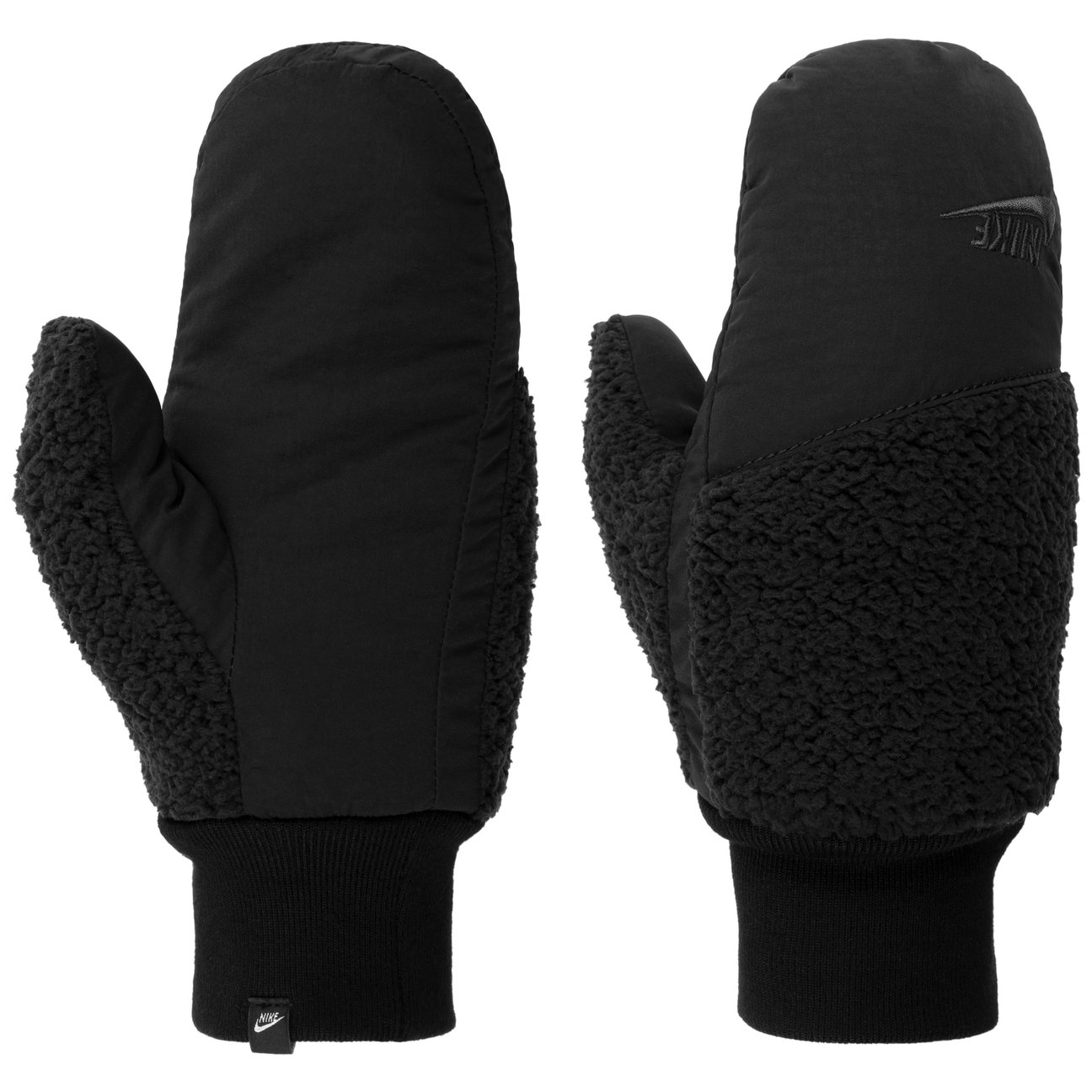 Women´s Faux Fur Mittens by Nike - black