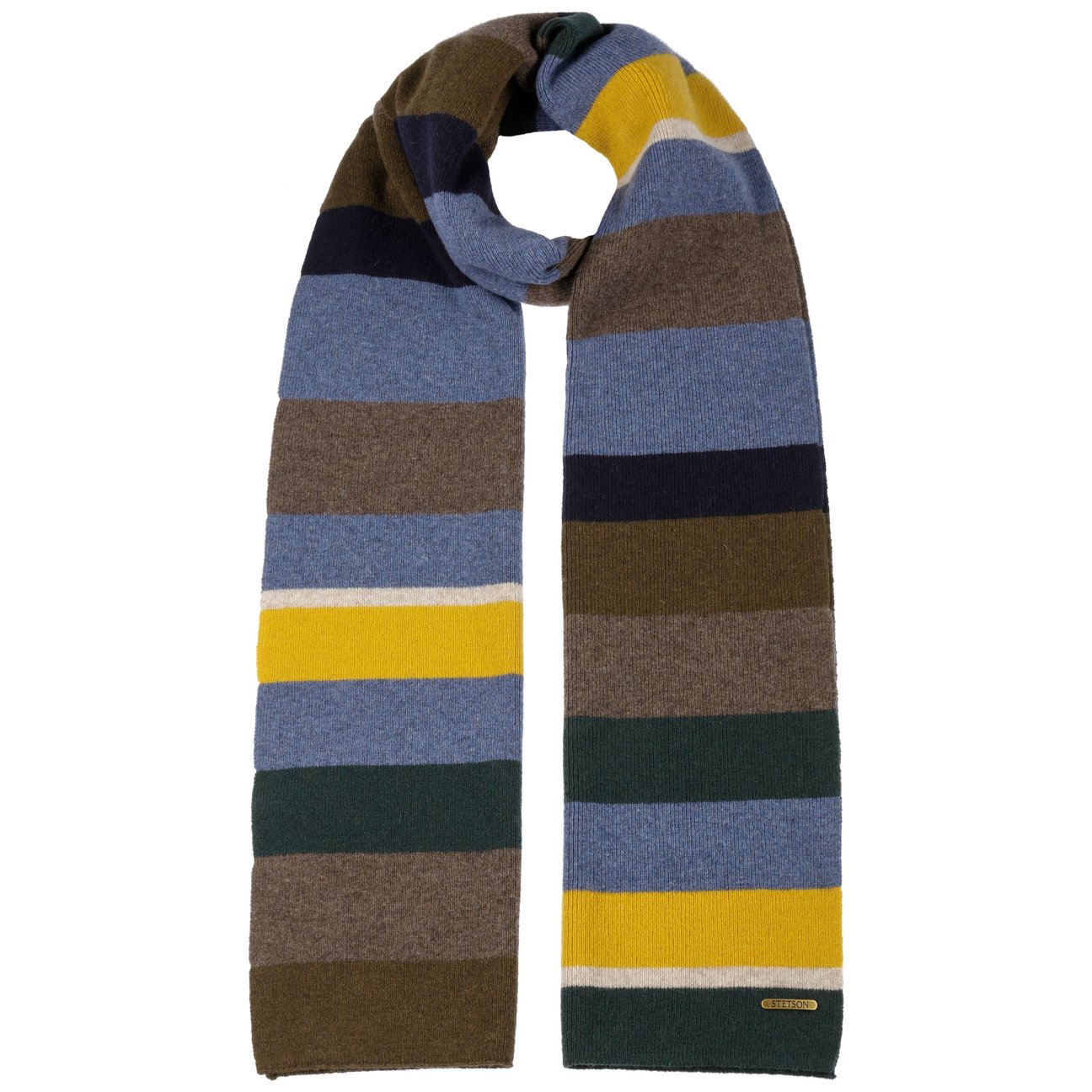 Stetson Green Merino Stripes Scarf By
